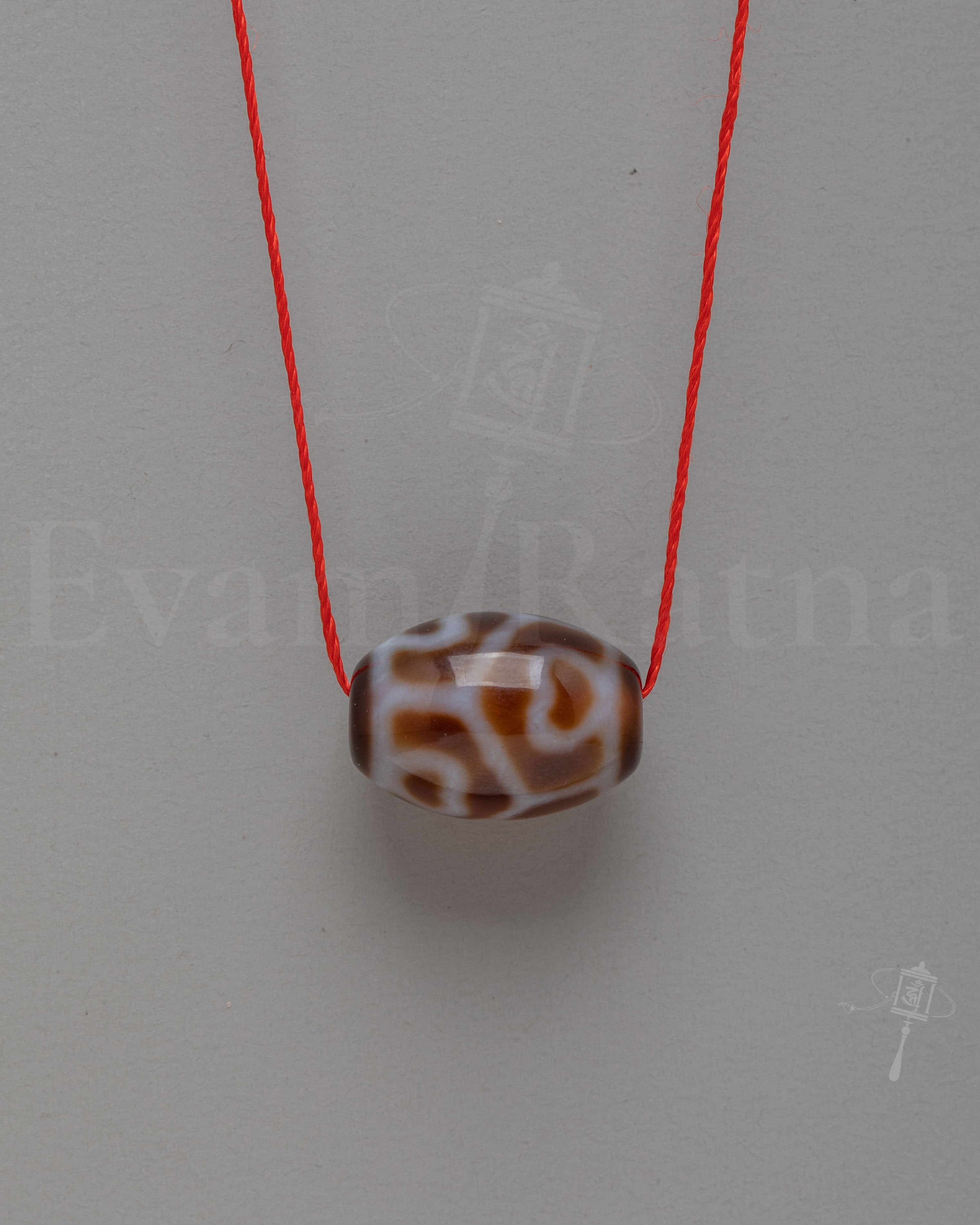 Spiritual Dzi Bead Locket | Handcrafted Spiritual Necklace