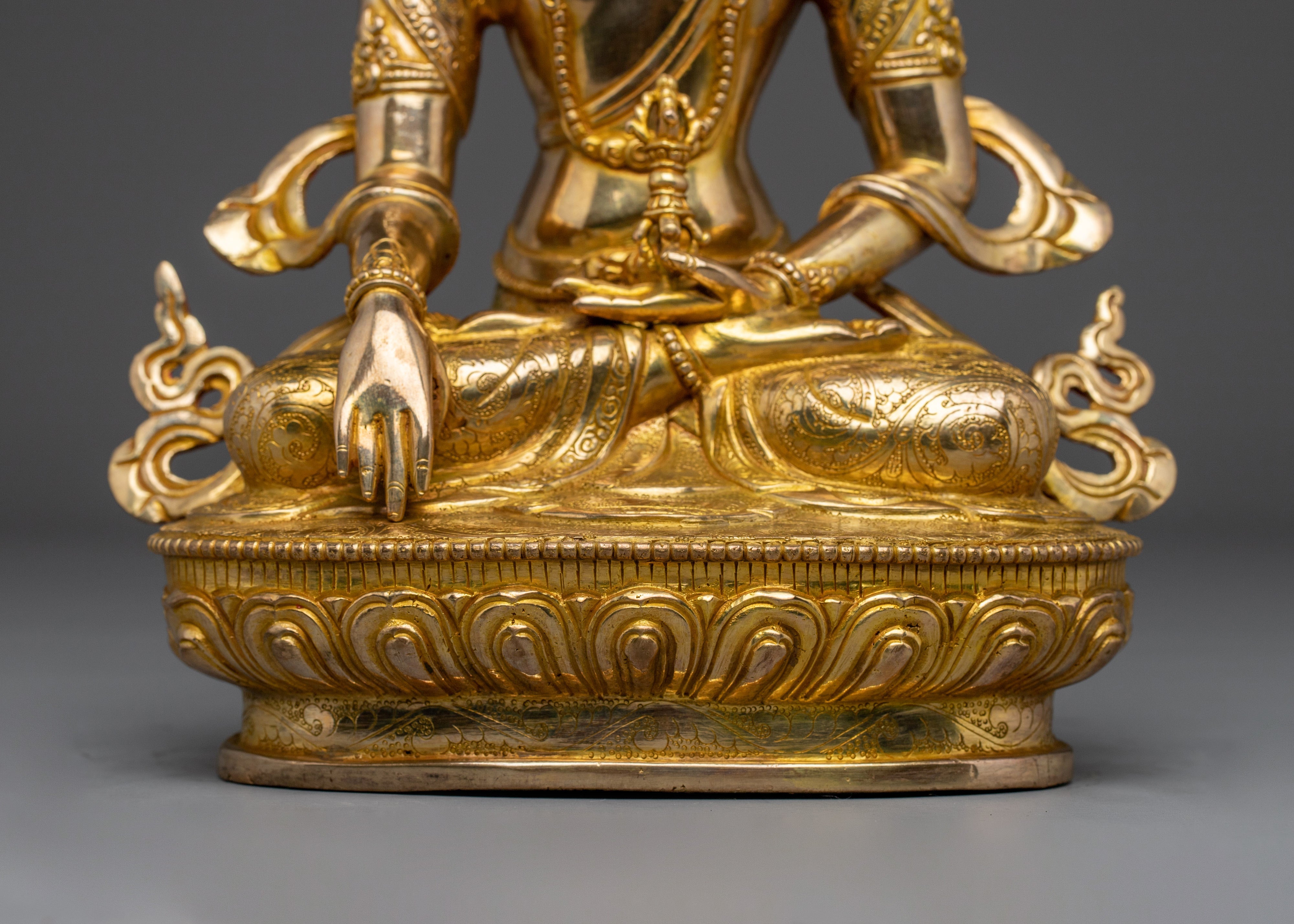 Buddhist Spiritual Icon Mitrugpa Statue | Golden Decor Artwork