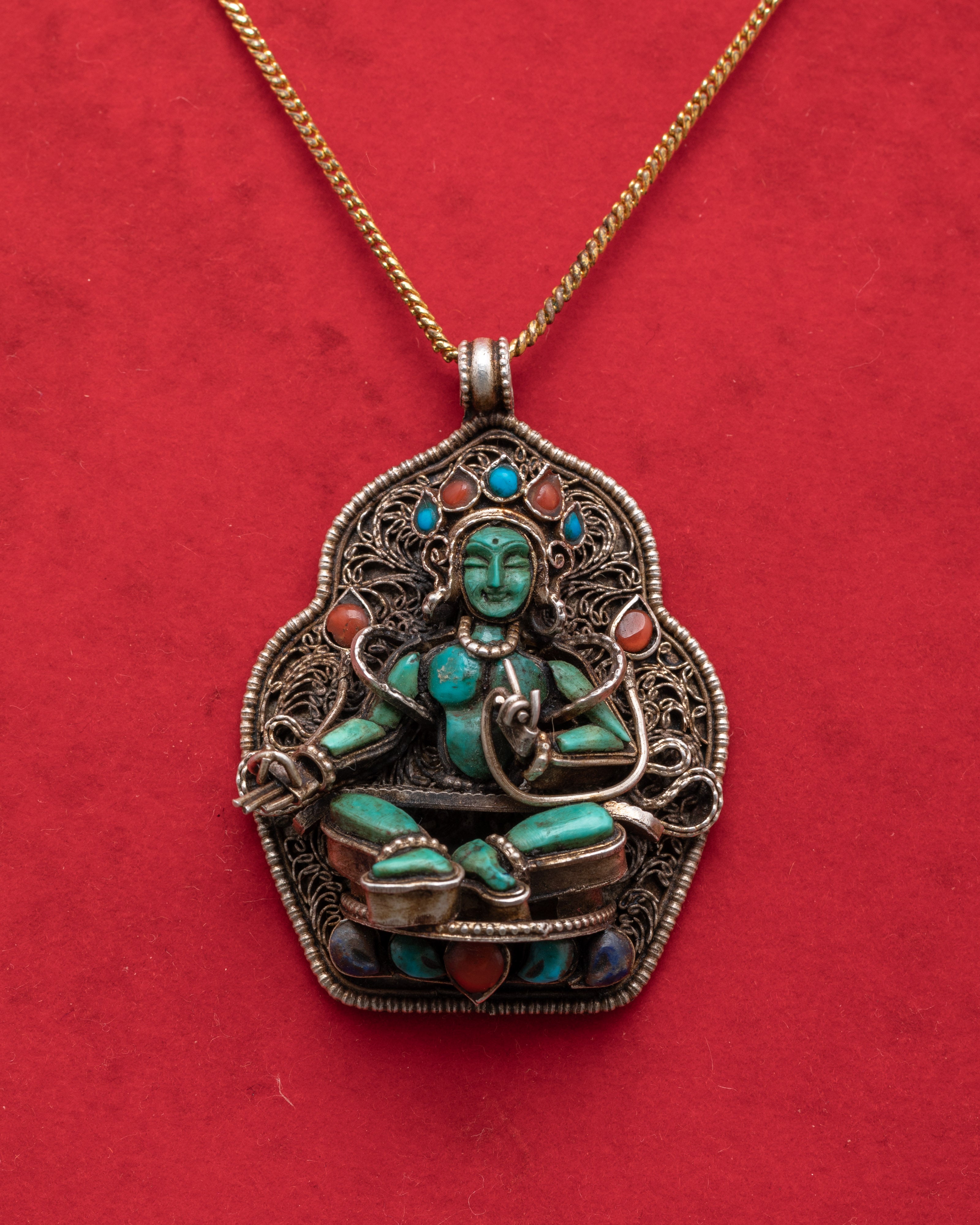 Shyama Tara Statue Locket | Goddess of Compassion and Protection