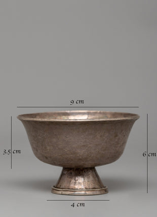 85% Silver Offering Bowls Set | Perfect for Tibetan Buddhist Altars