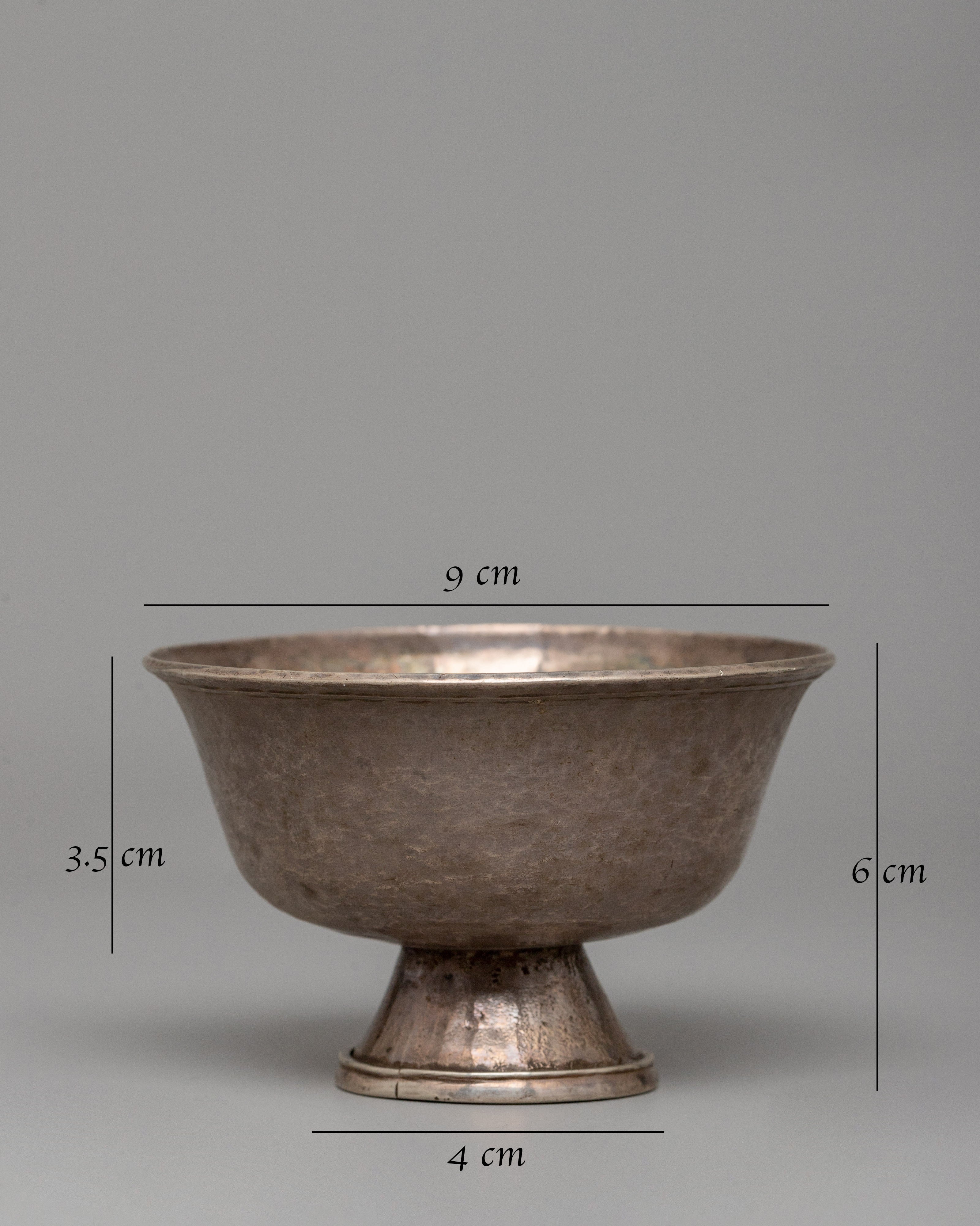 85% Silver Offering Bowls Set | Perfect for Tibetan Buddhist Altars