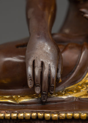 Shakyamuni Buddha Oxidized Copper Statue | The Enlightened One