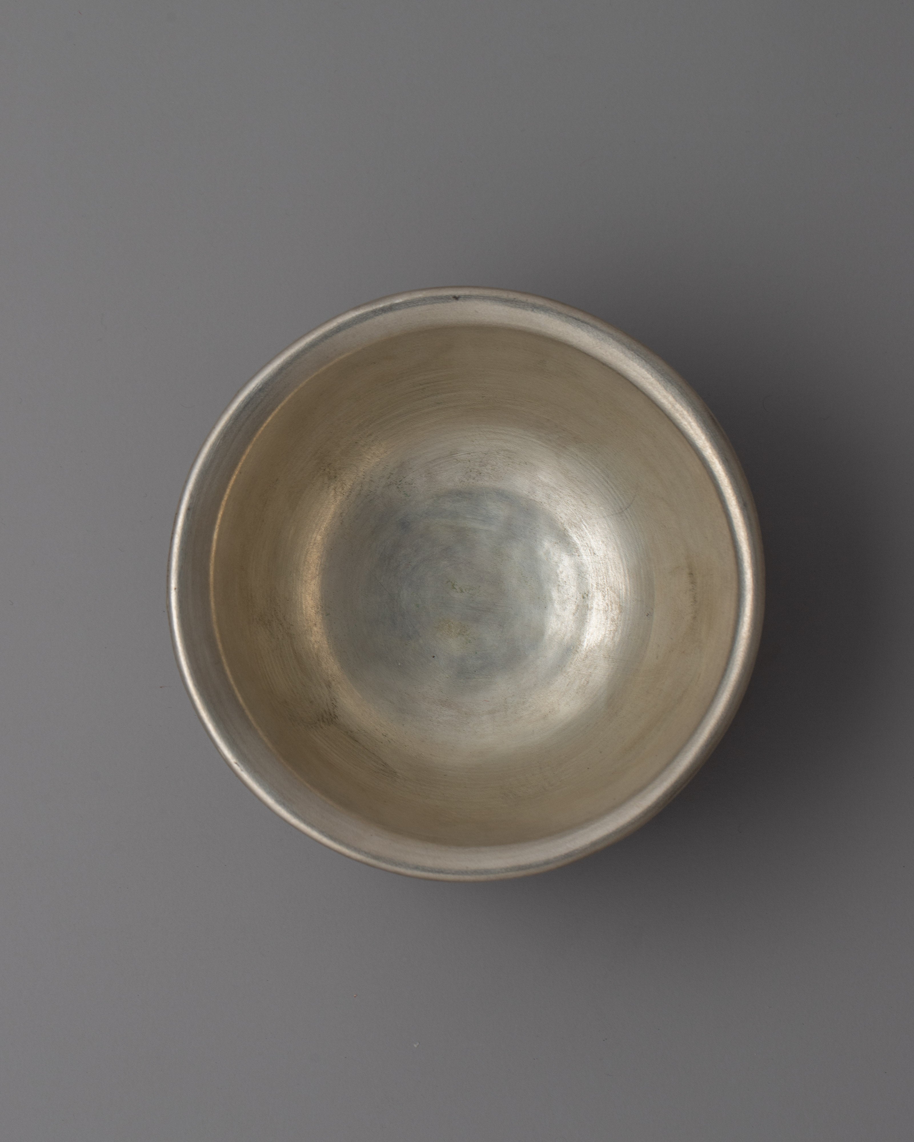 Handcrafted Antique White metal Offering Bowl for Shrines | Symbolizing Prosperity and Abundance