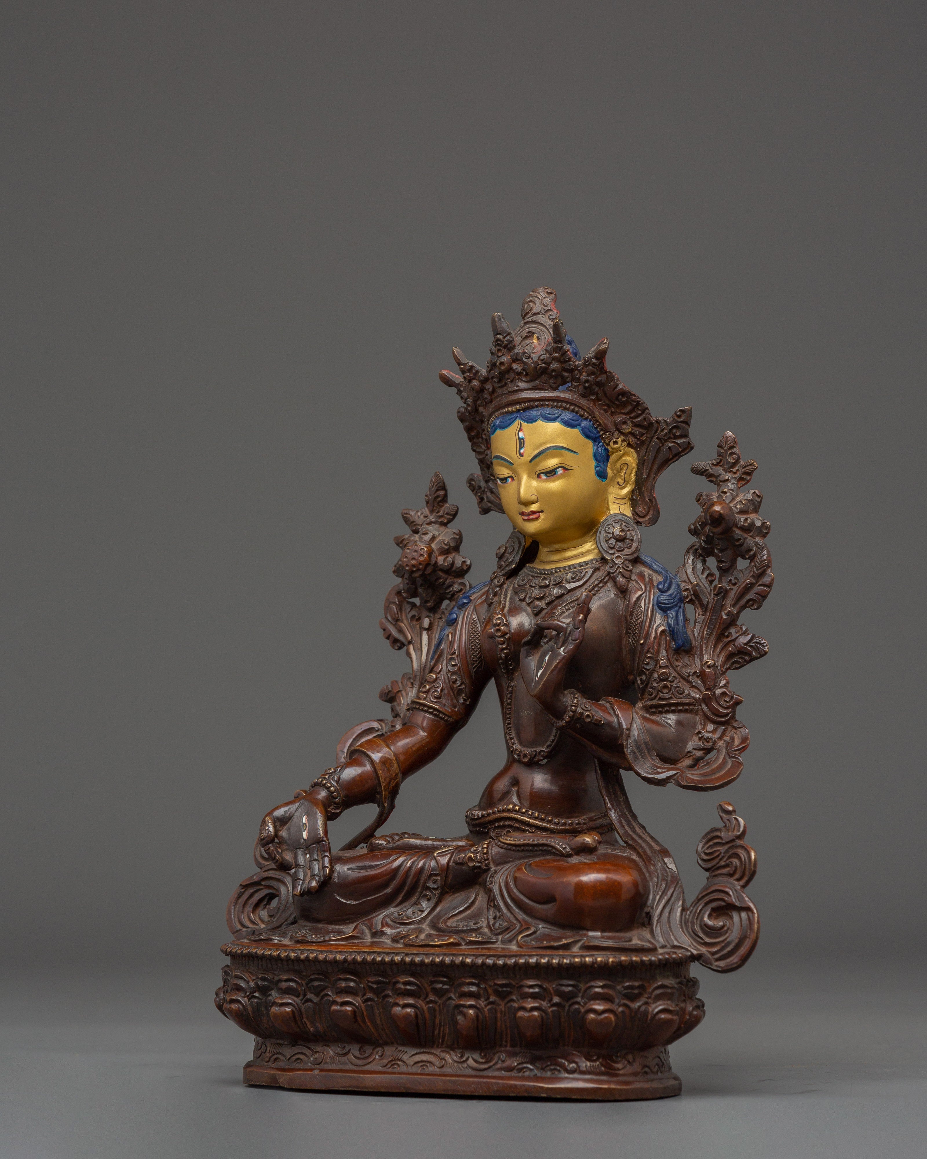 Himalayan Sitatara Altar Decor Statue | Buddhist Sculpture for Meditation