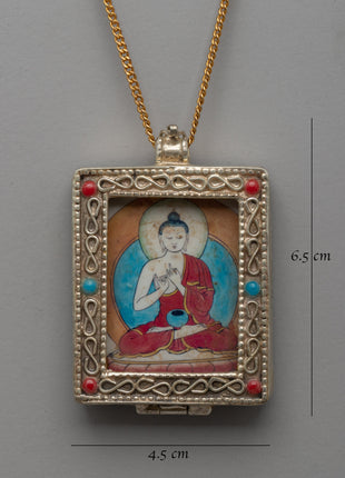 Handcrafted Vairochana Buddha Locket | Perfect Spiritual Talisman for Peace