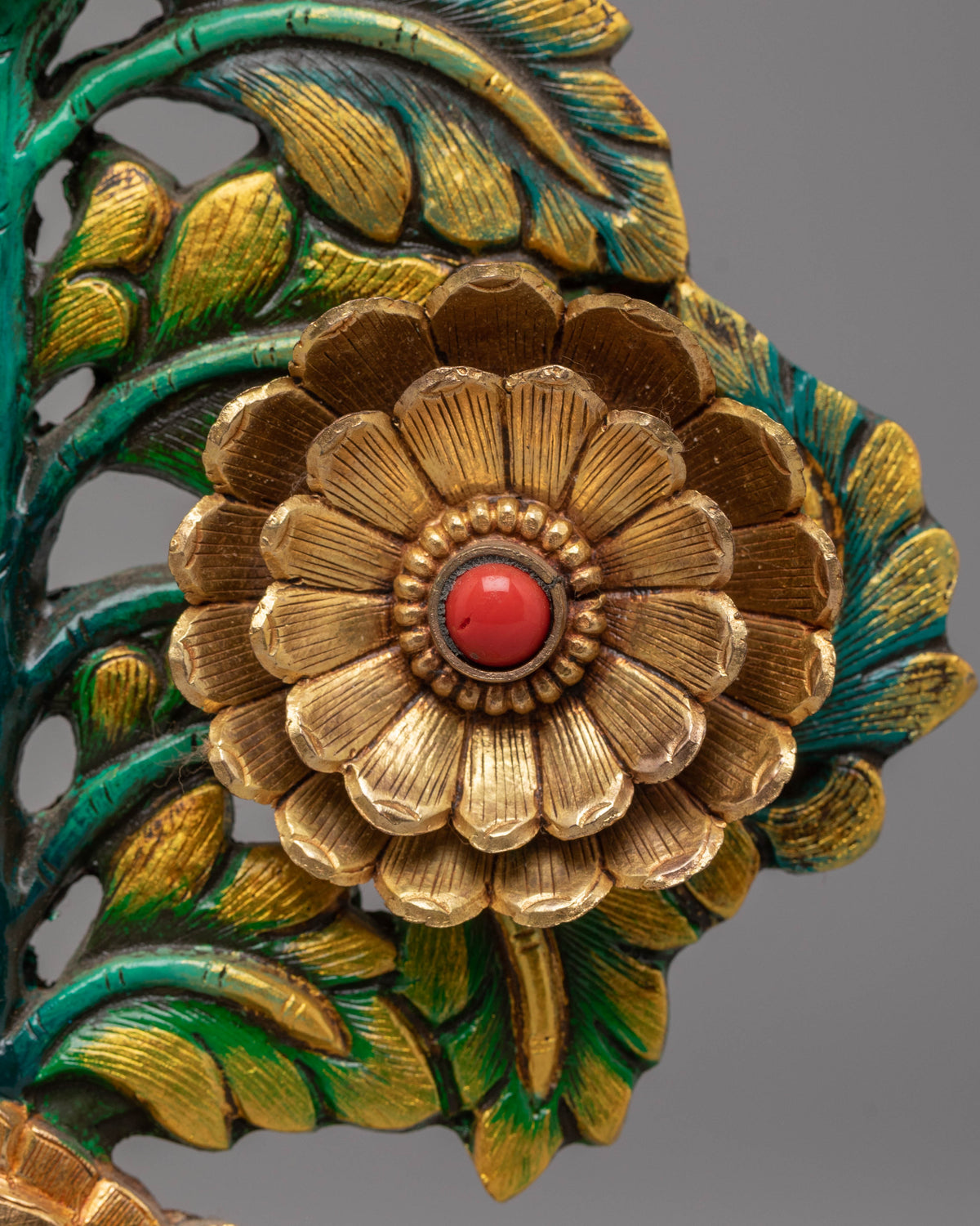 Spiritual Tibetan Torma Set | Sacred Buddhist Offering with Floral Ornament