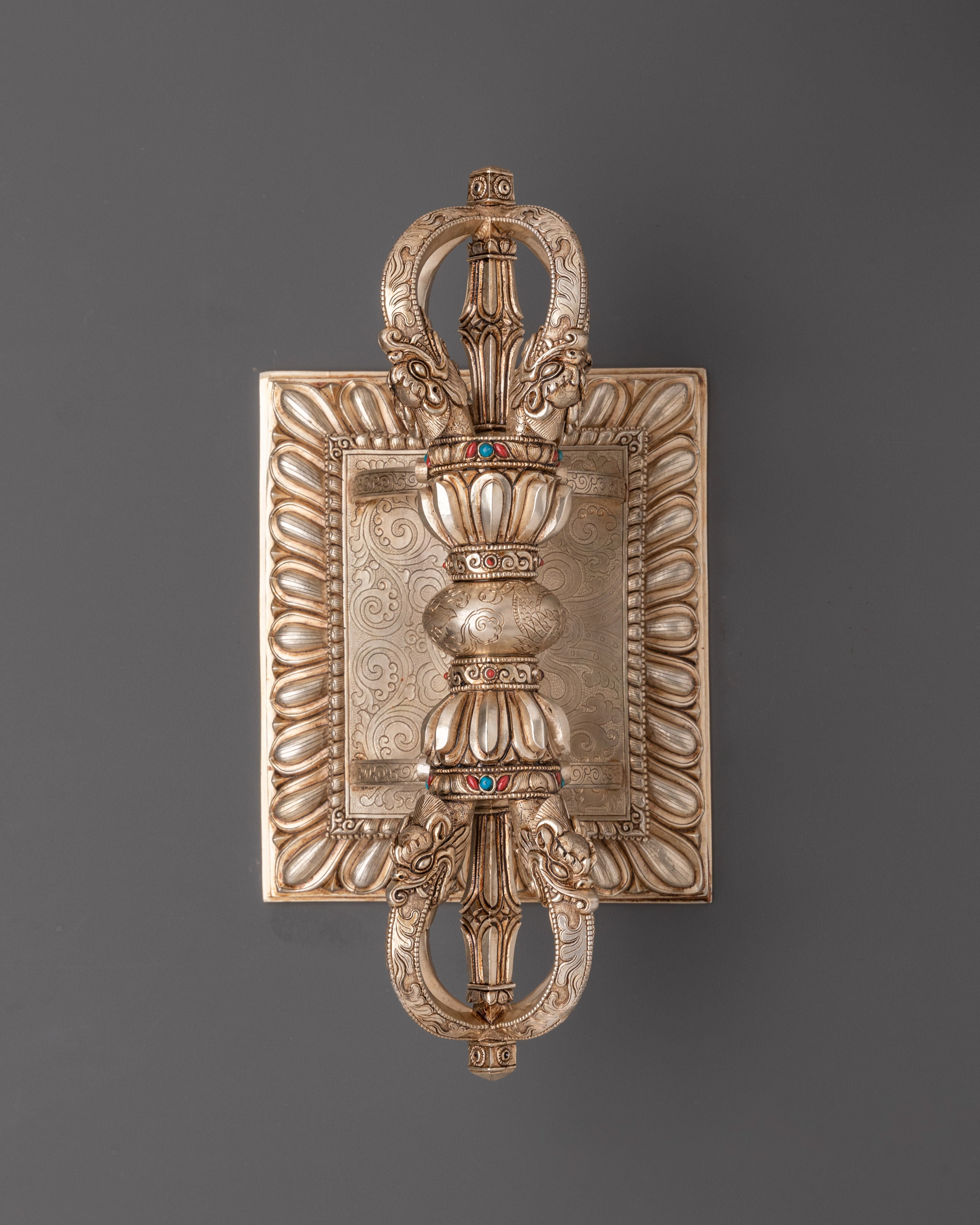 Tibetan Ritual Vajra with Stand | Symbolizes The Unity Of Wisdom And Compassion