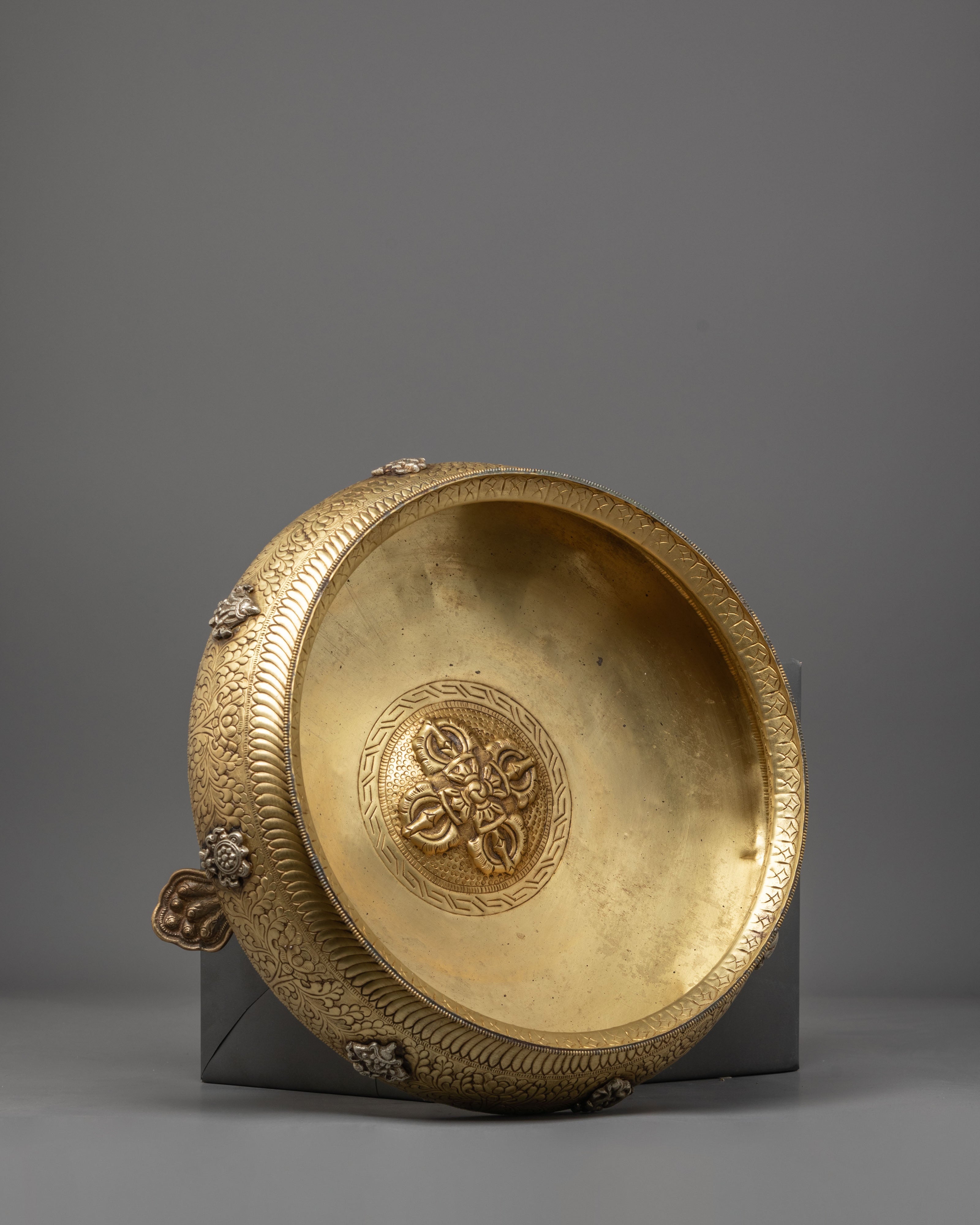 Handcrafted Brass Urli Bowl | Vishva Vajra Sacred Decorative Bowl