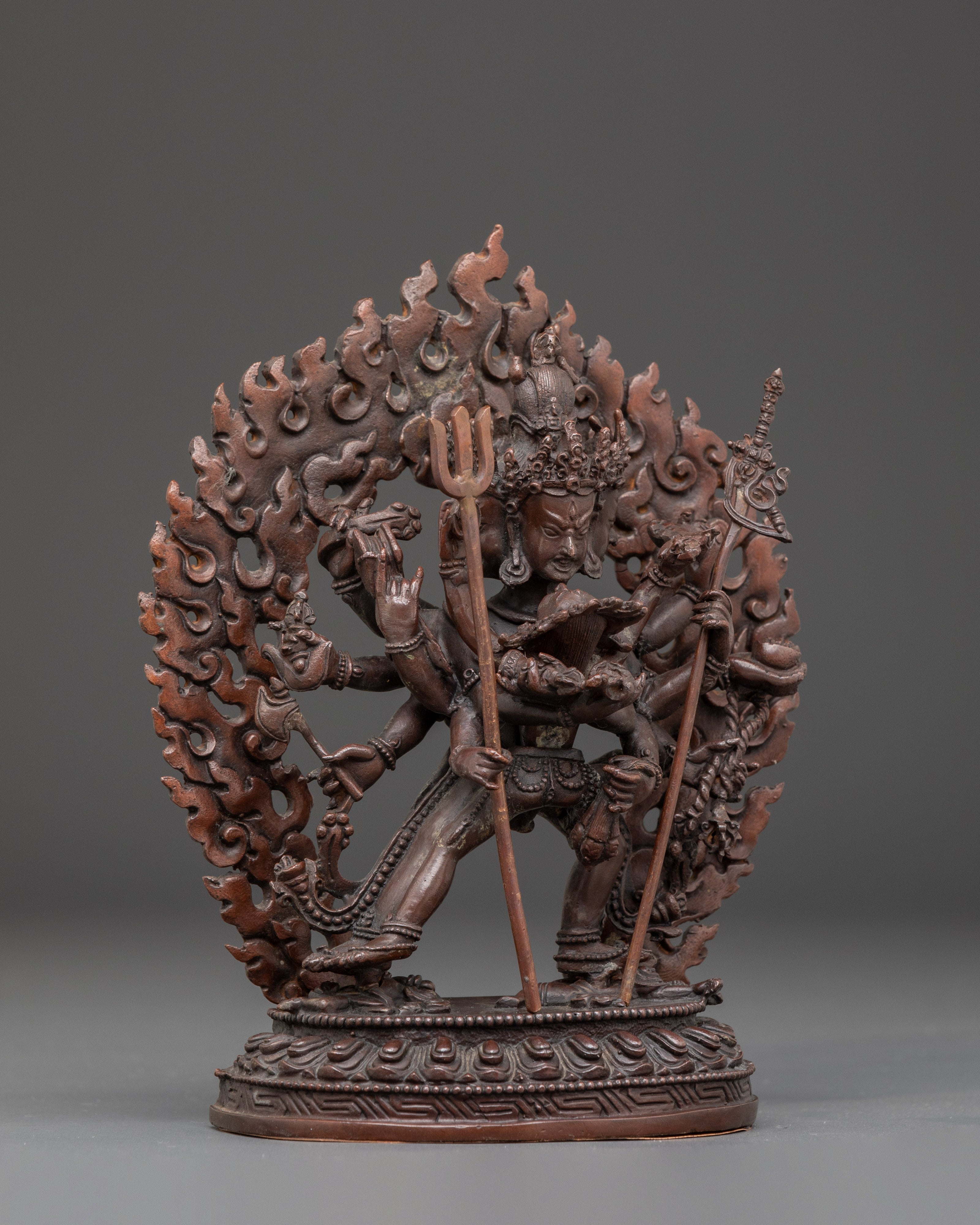 Divine Buddhist Protection Icon Chakrasambhara Statue | Buddhist Tantric Icon for Altar