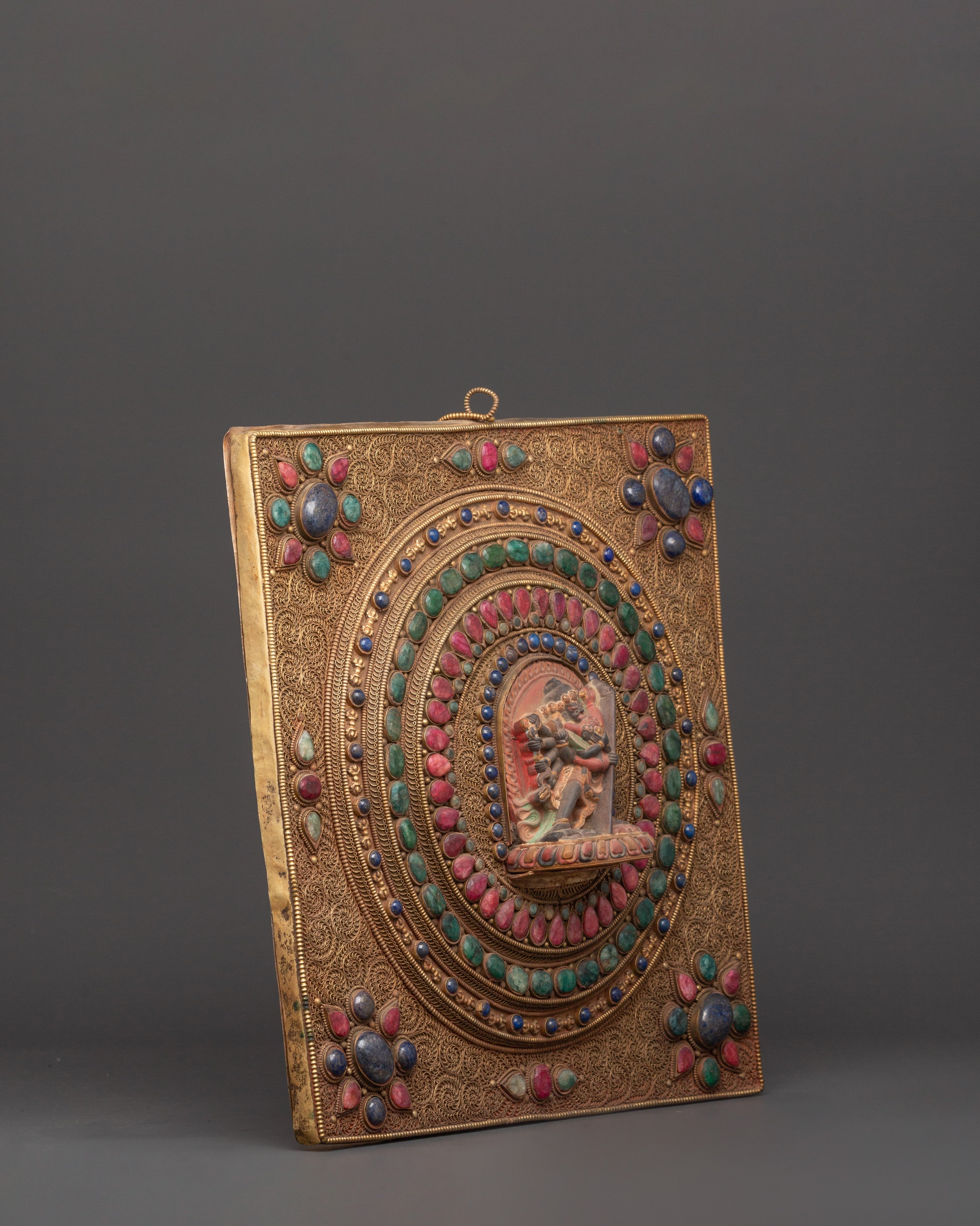 Handcrafted Chakrasamvara Mandala | Copper with Gold & Silver Plating
