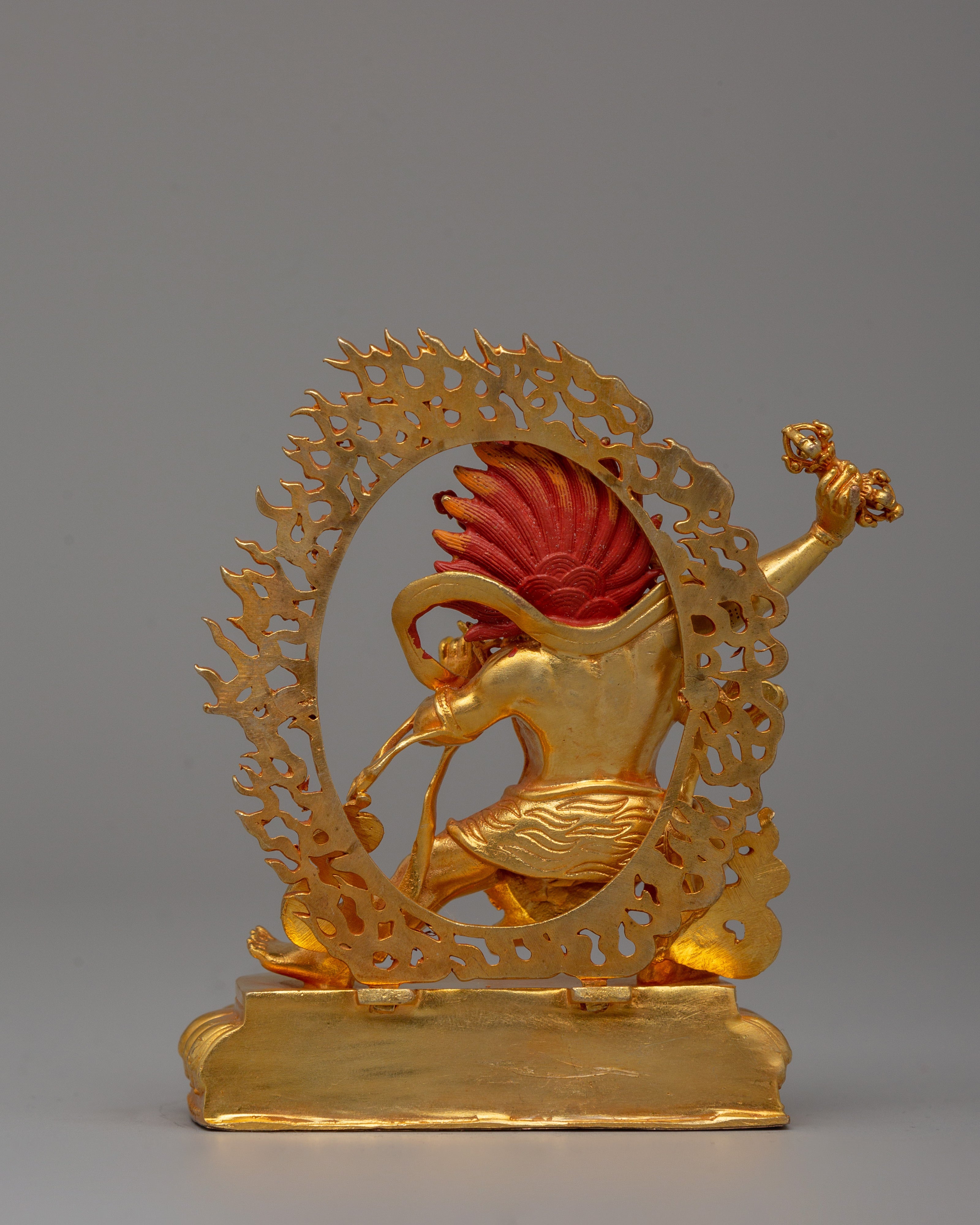 Gold Plated Vajrapani Statue | Handcrafted Buddhist Protector Deity