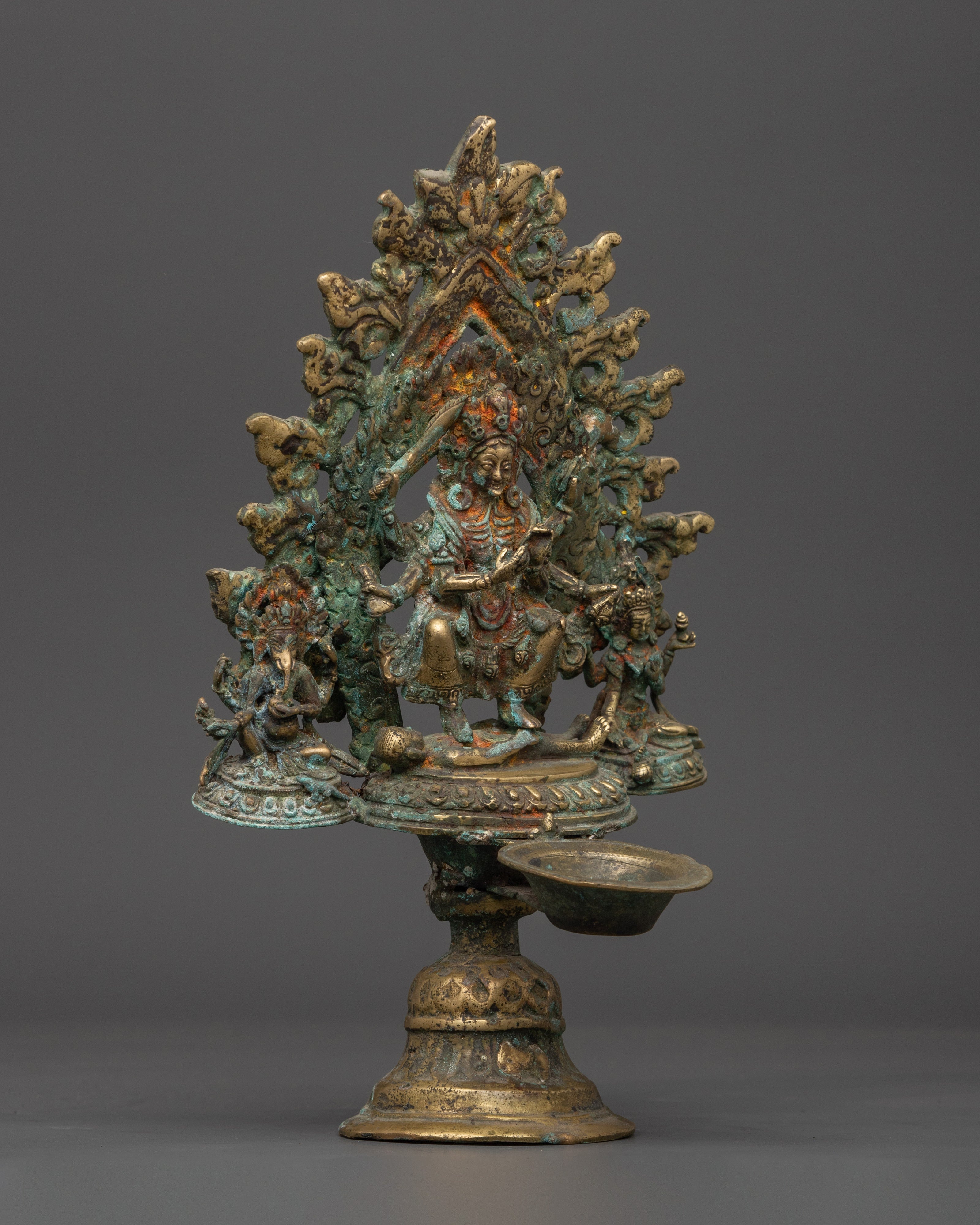 Panas Statue Oil Lamp | Spiritual Altar Decor and Lighting