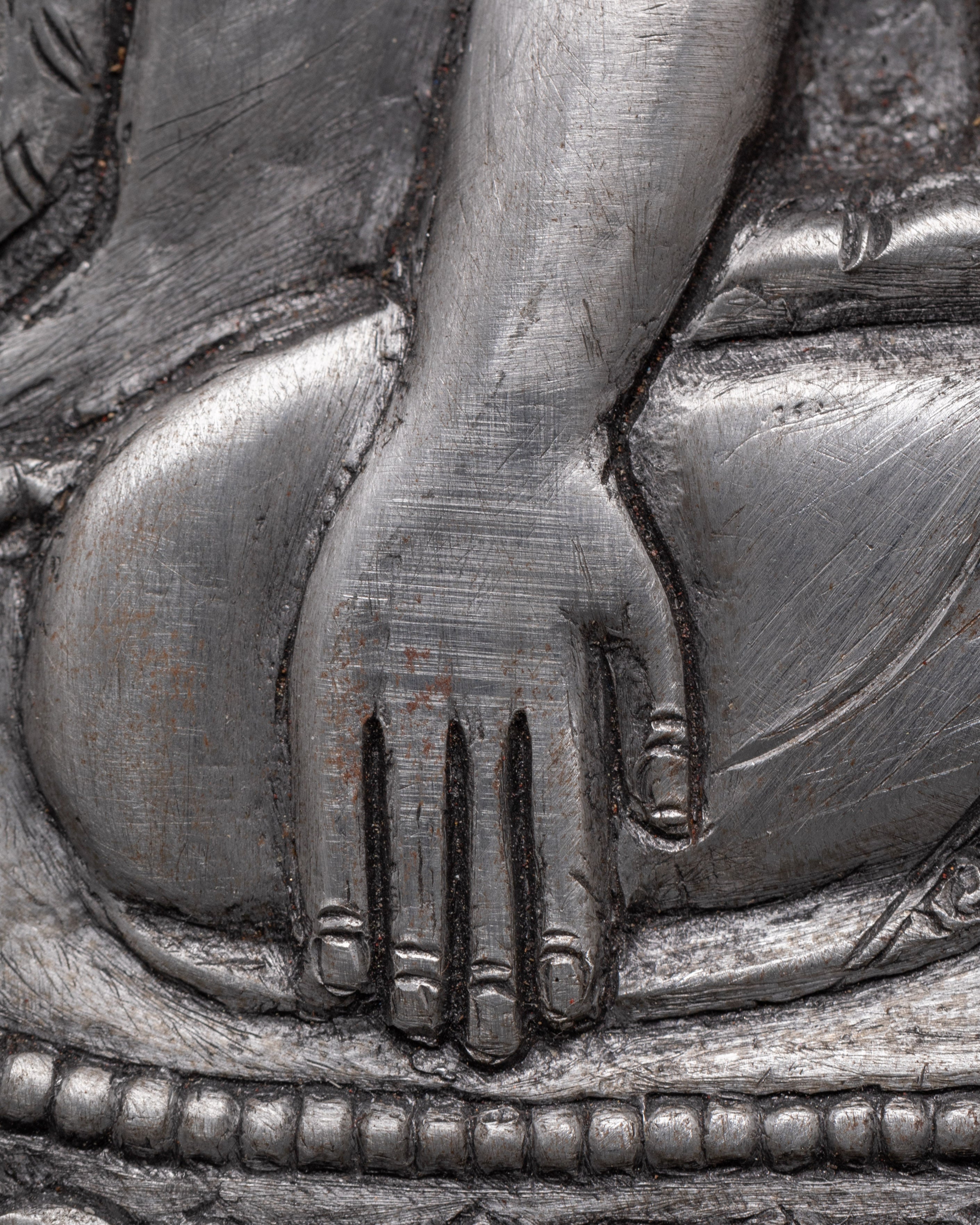 Hand-carved Buddha Wall Hanging | Meditation Posture Under Tree Engraved