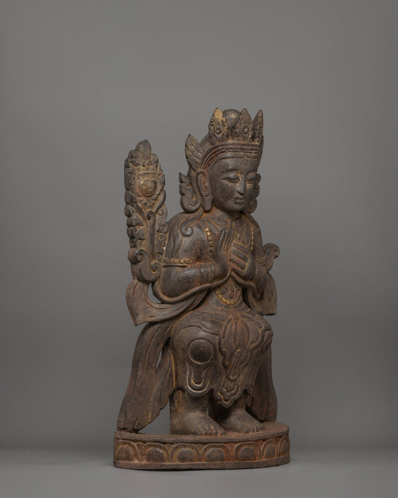 Maitreya Buddha Seated on a Throne Statue | The Future Buddha of Compassion