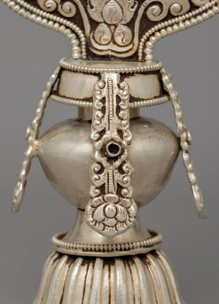 Buddhist Eight Auspicious Symbols in Electro Silver-Plated | Spiritual Blessings