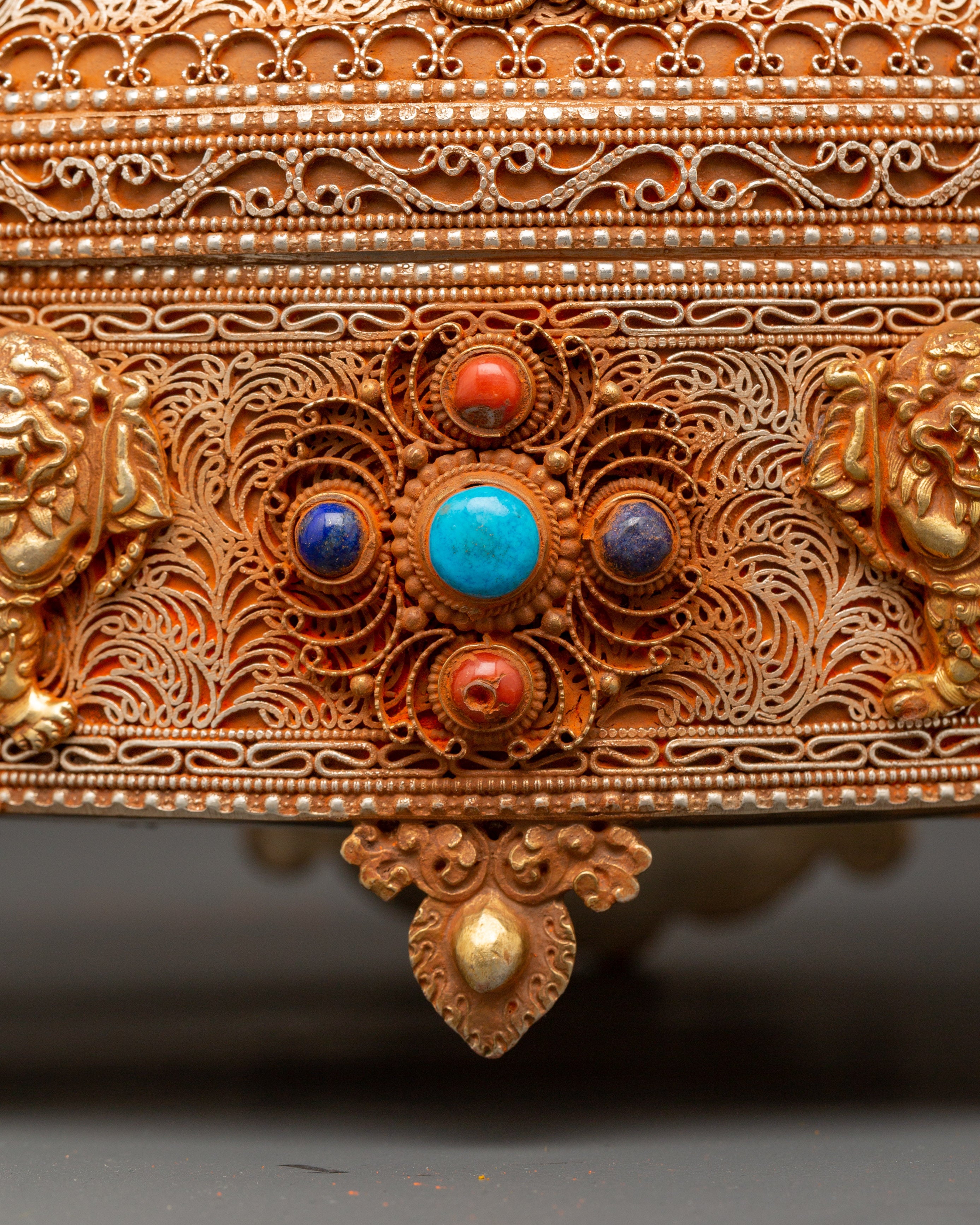 Sacred Copper and Gold-Plated Treasure Chest | Handcrafted Box