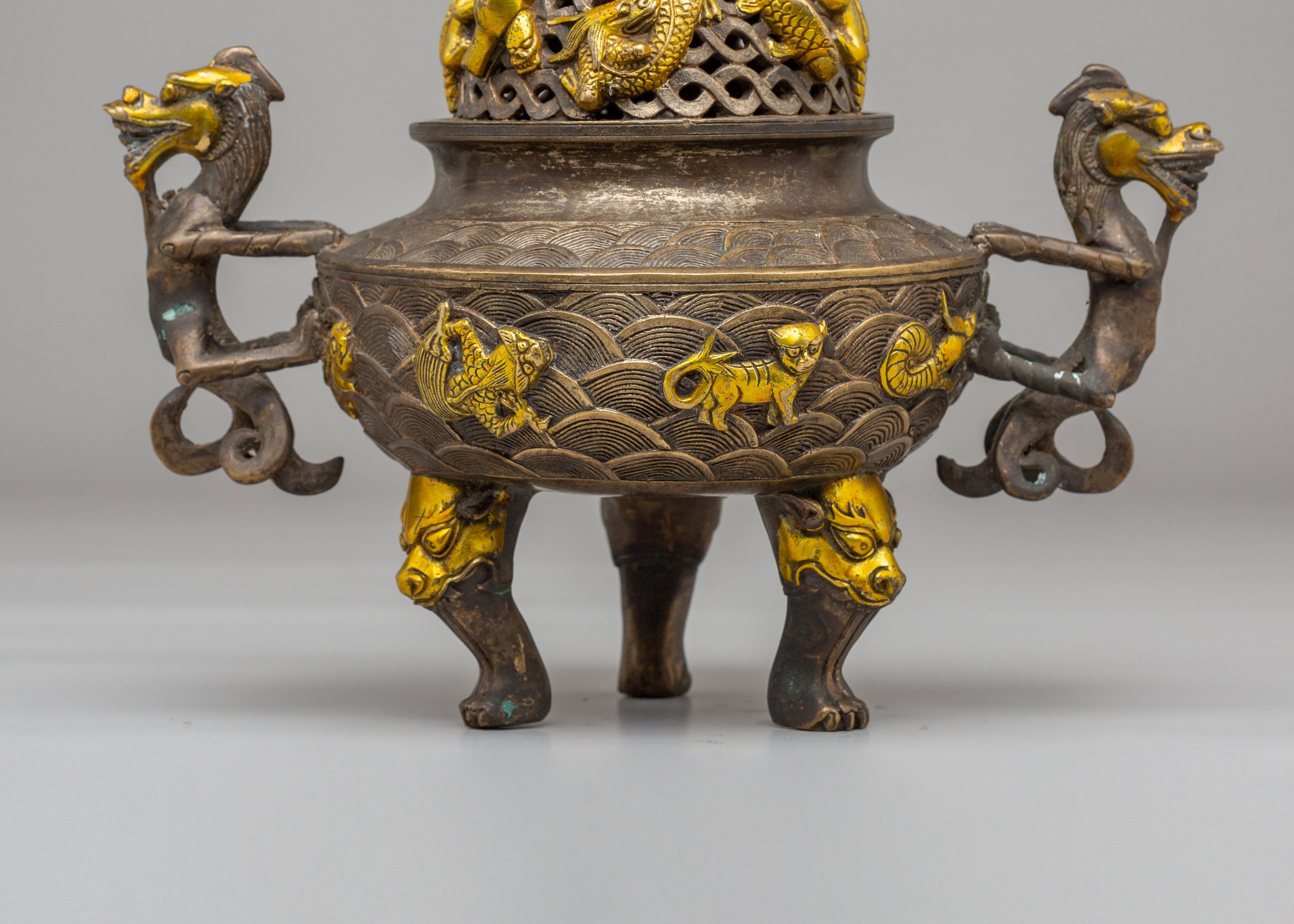 Buddhist Shrine Incense Burner | Handcrafted Ritual Item