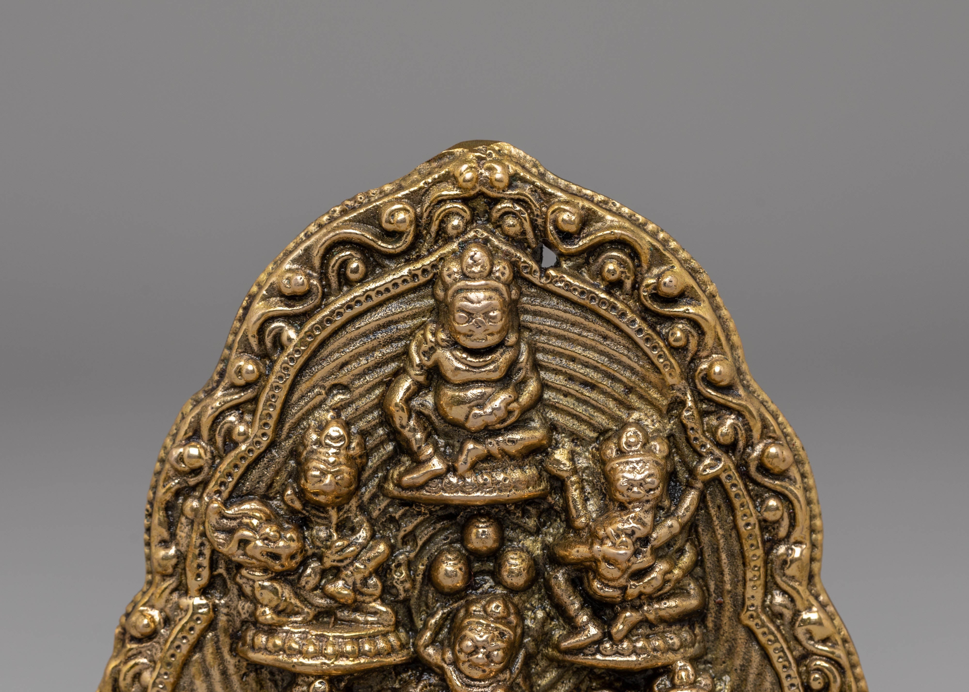 Buddhist Wealth Icon Dzambhala Set Statue | Tibetan Prosperity Symbol
