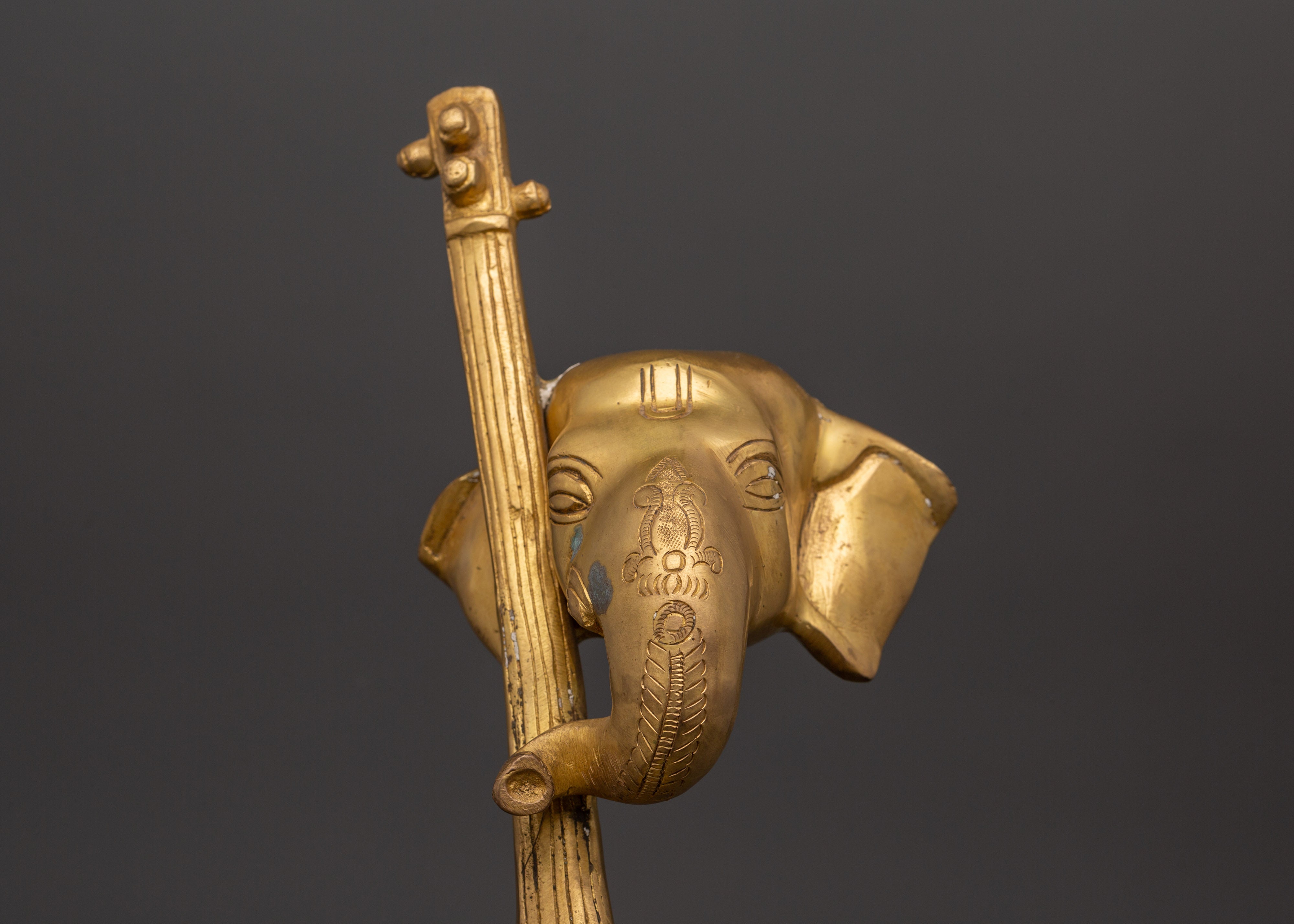 Traditional Ganesh Brass Statue | Handcrafted Hindu Deity