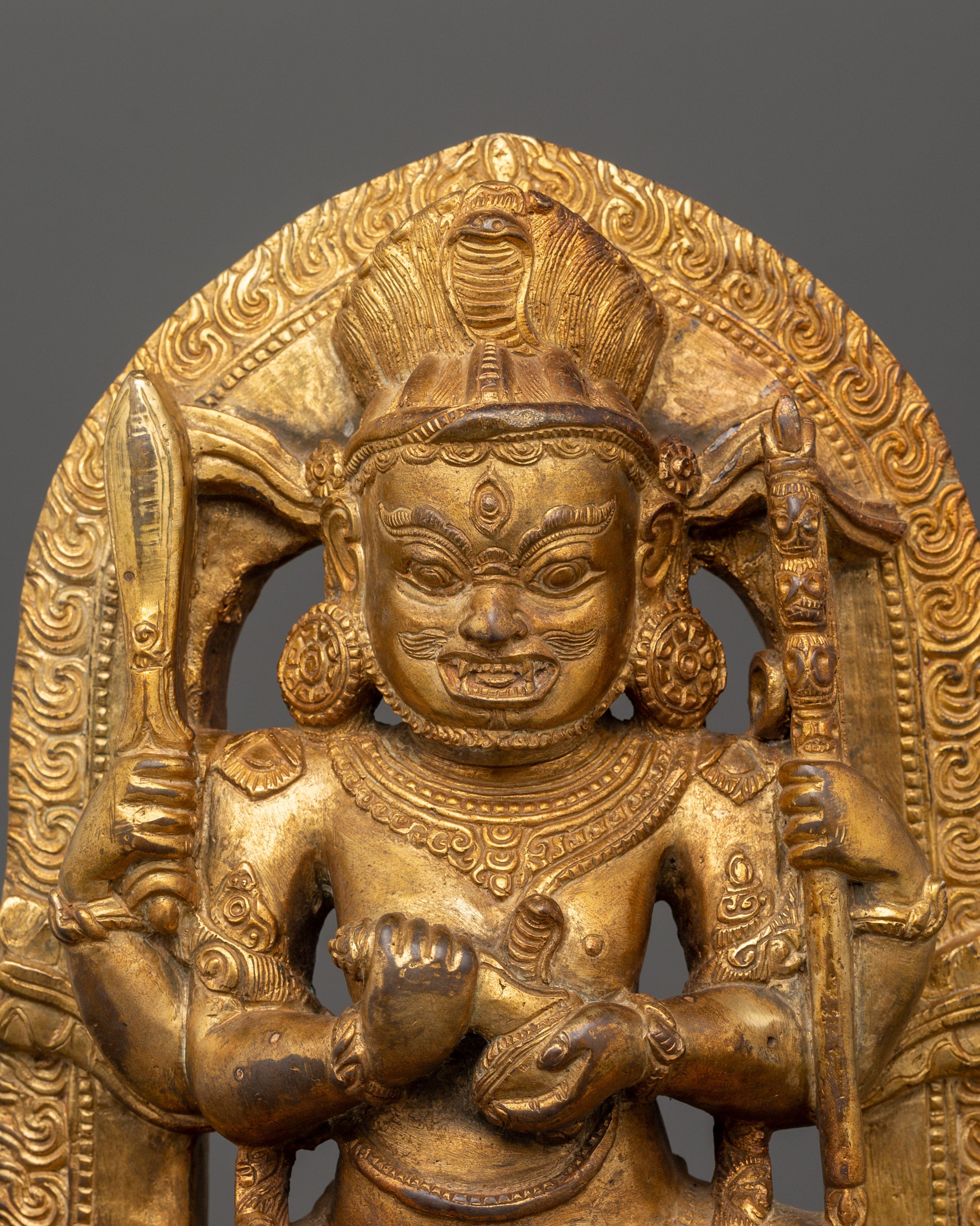 Chaturbhuja Mahakala Statue | Powerful Tibetan Protector Deity