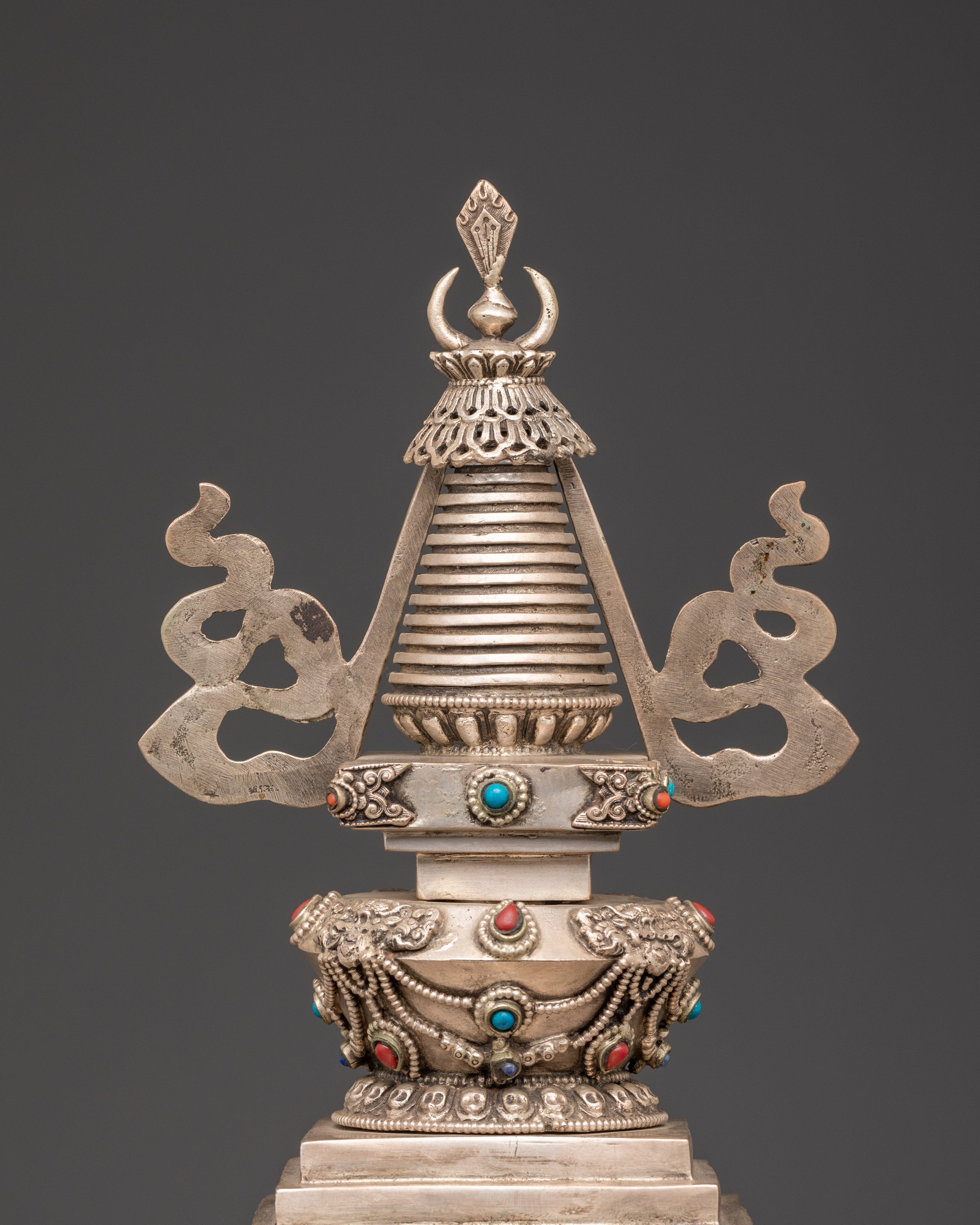 Stupa Tibetan Sacred Enlightenment Symbol | Spiritual Buddhist Shrine Statue