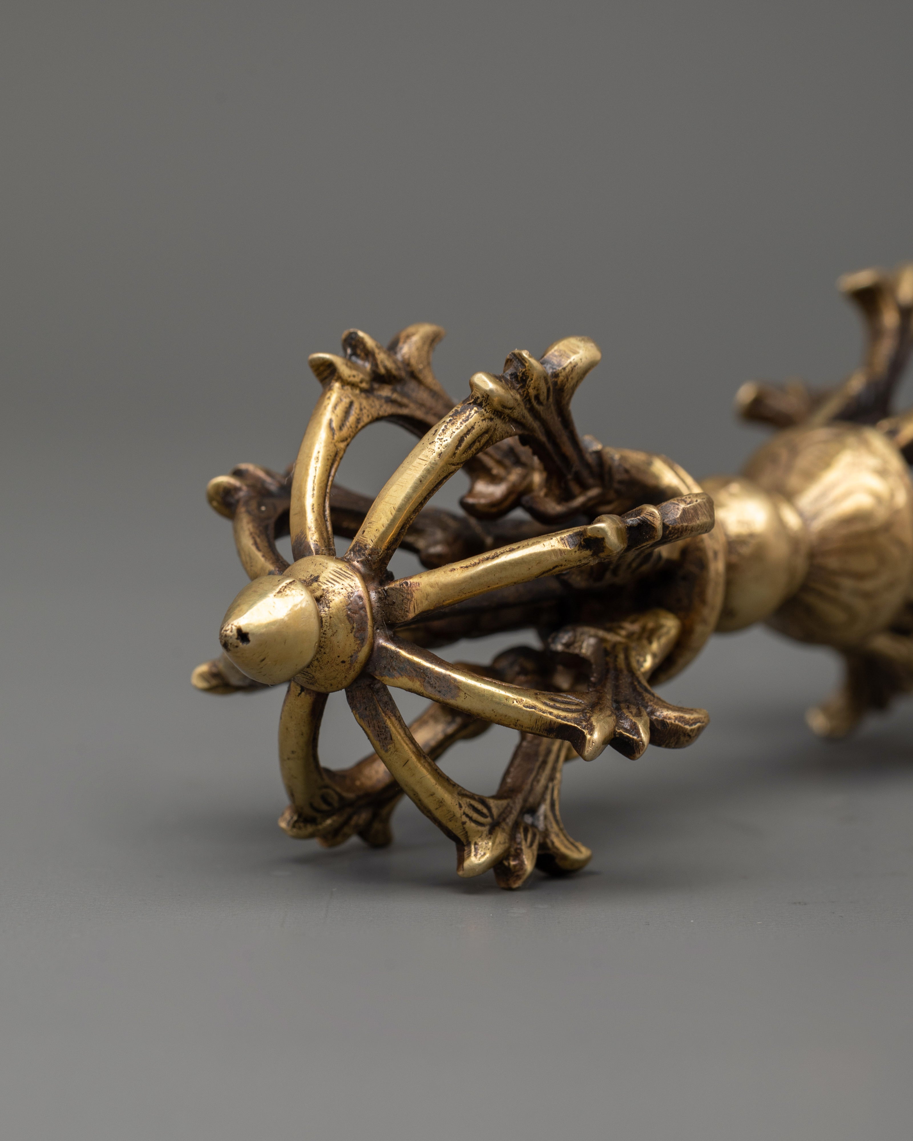 Brass Vajra Dorje | Handcrafted Enlightenment Artifact