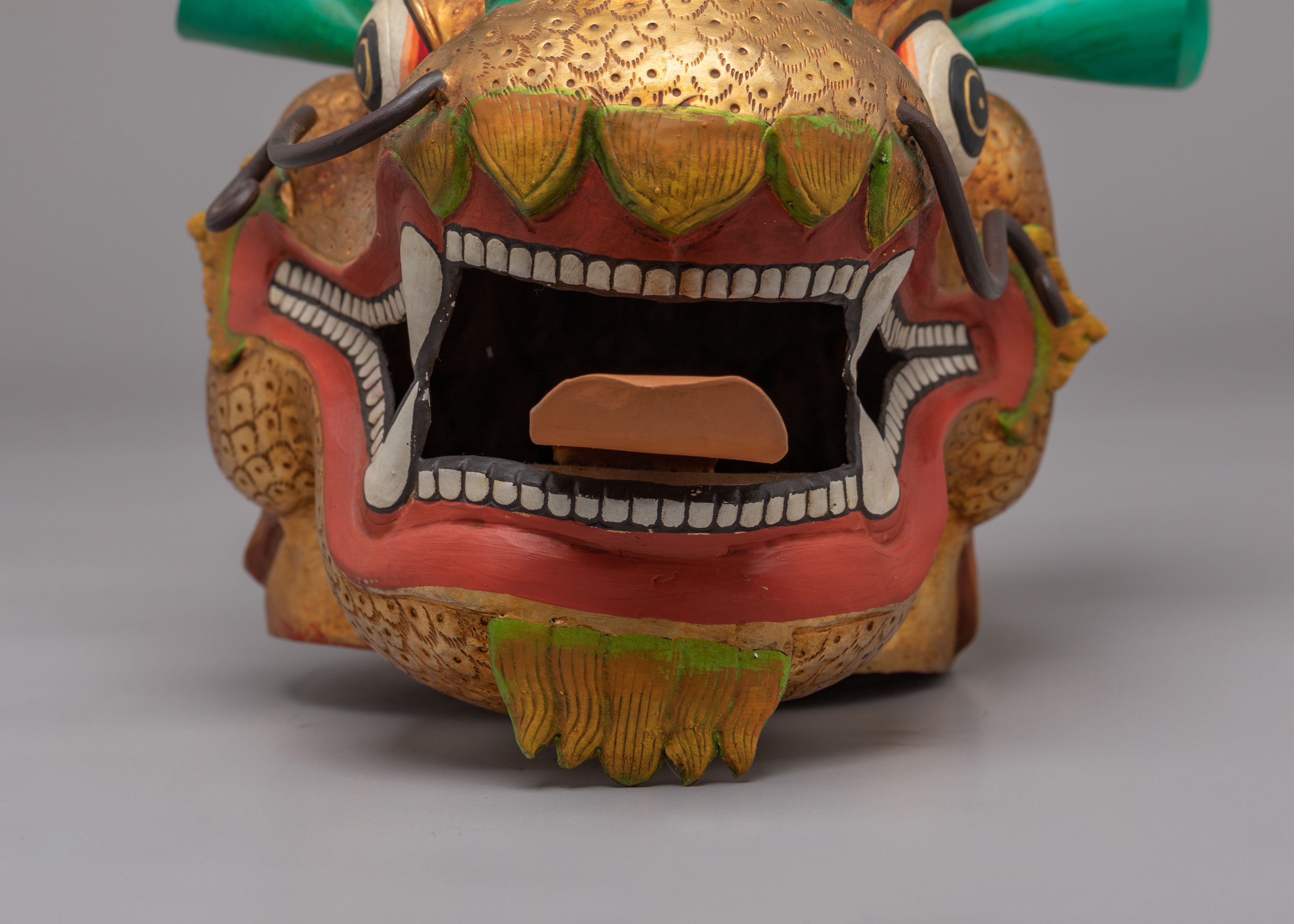 Dragon Head Set for Decor | Handcrafted Copper & Acrylic Color Art