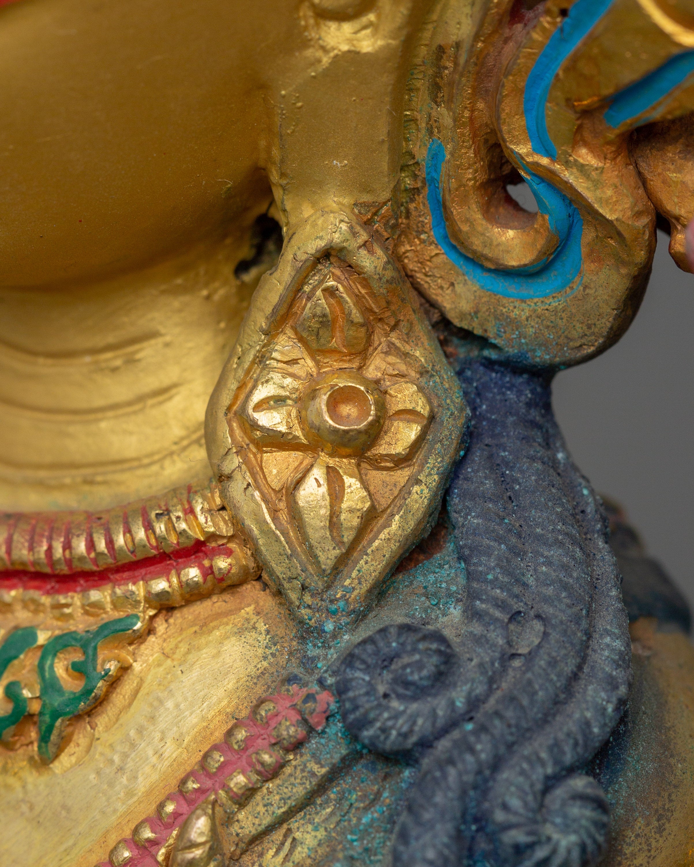 Four Armed Handcrafted Chenrezig Statue | Deity of Compassion