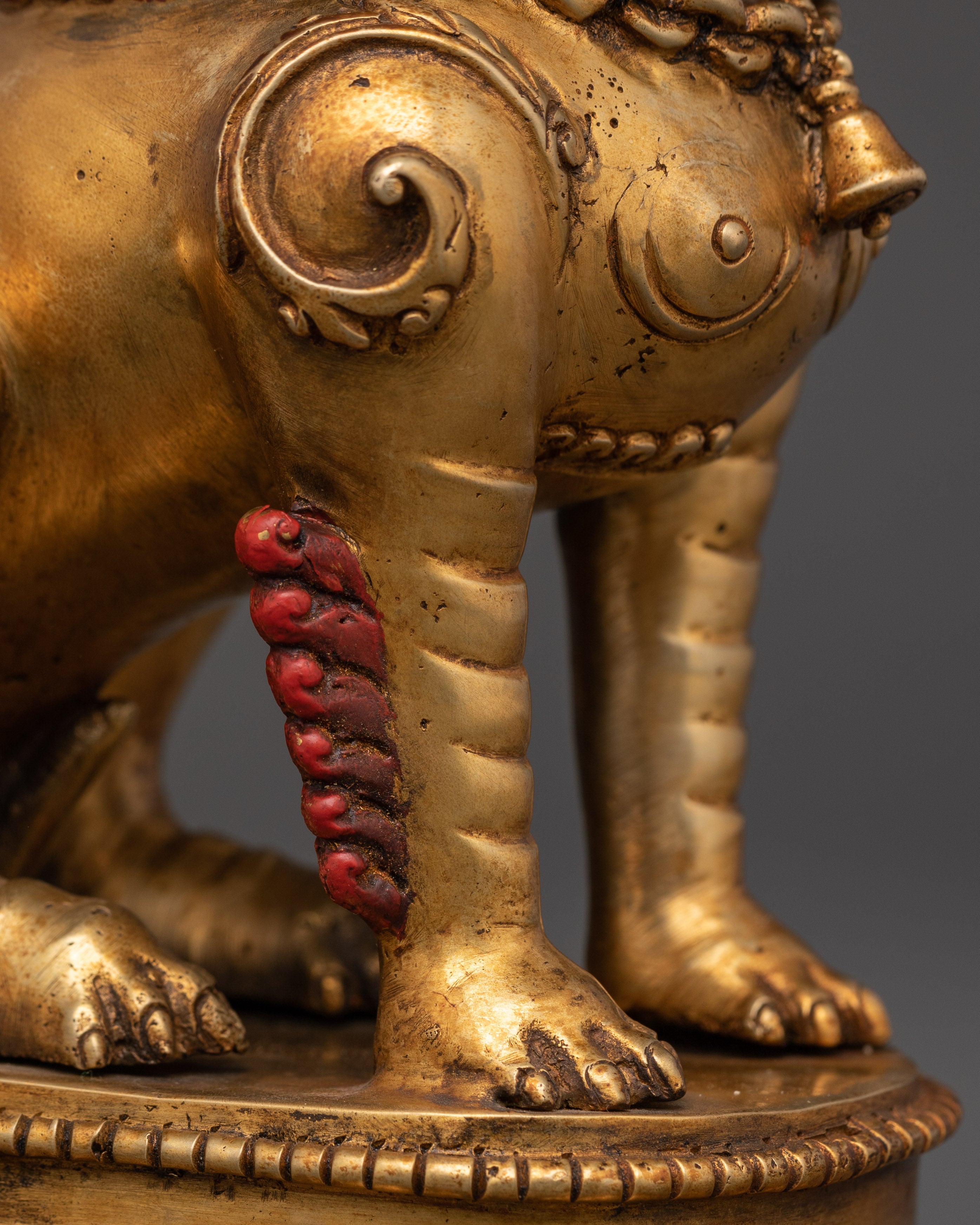 Handcrafted Copper Lion Set | Perfect for Living Room