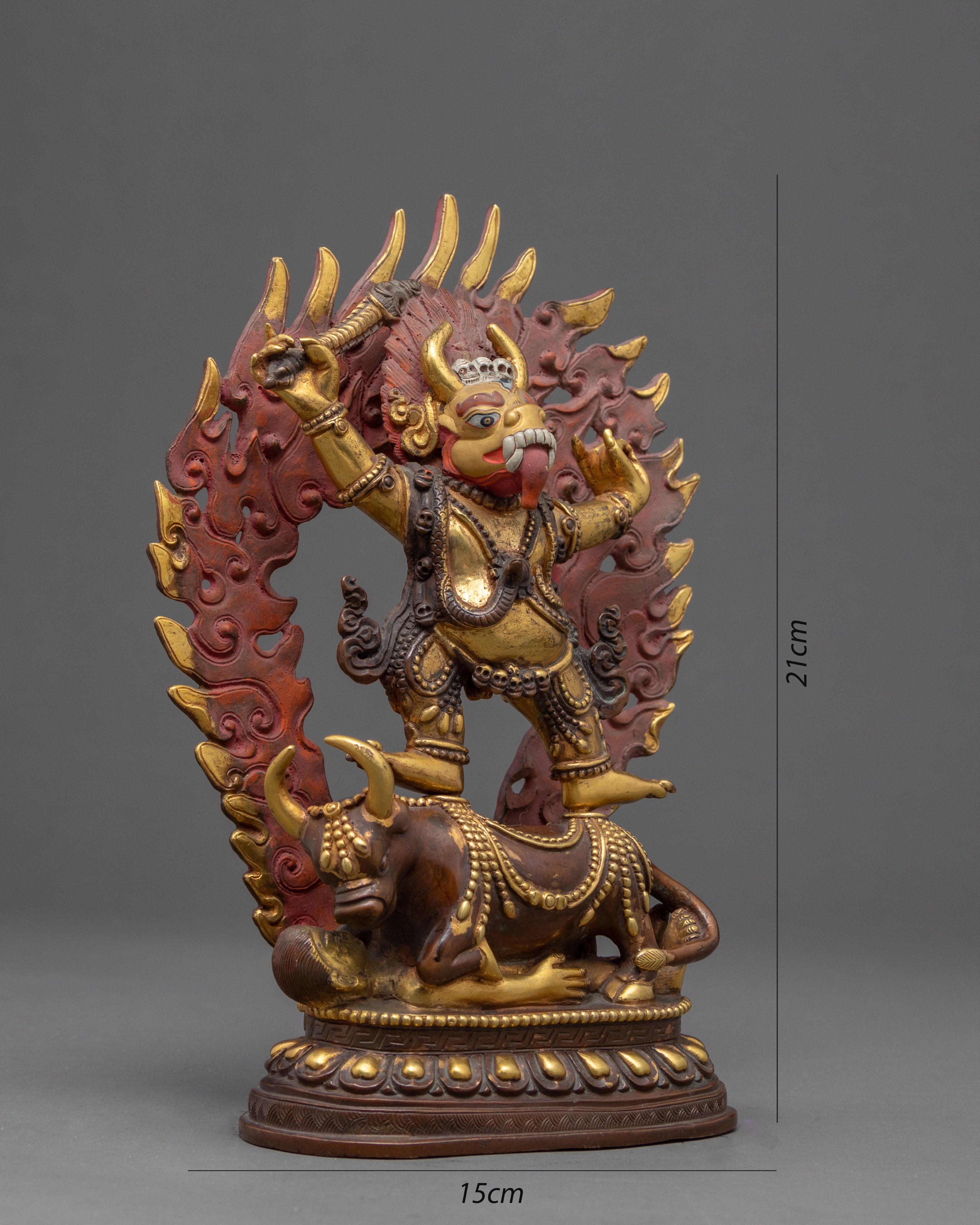 20 Years Old Yama Dharmaraja Buddha Figurine | Mini Statues