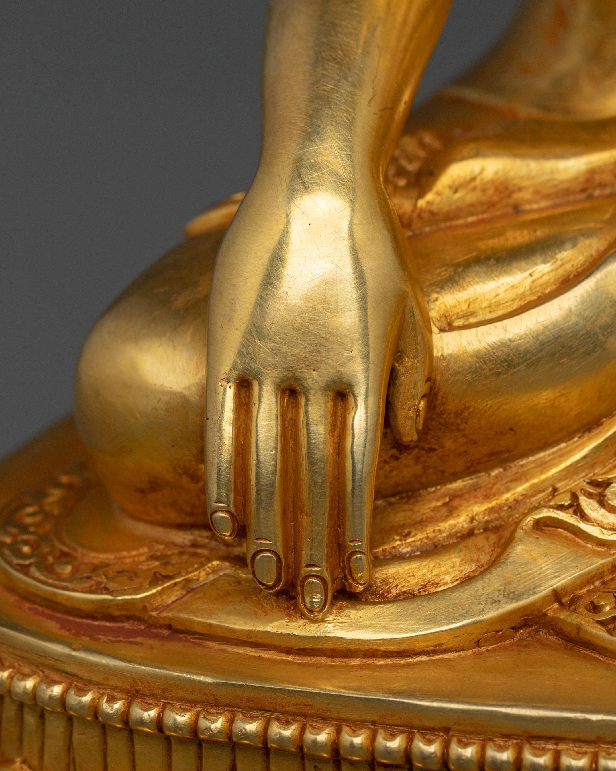 Traditional Shakyamuni Buddha Enlightened Statue | Sacred Buddhist Altar Figure