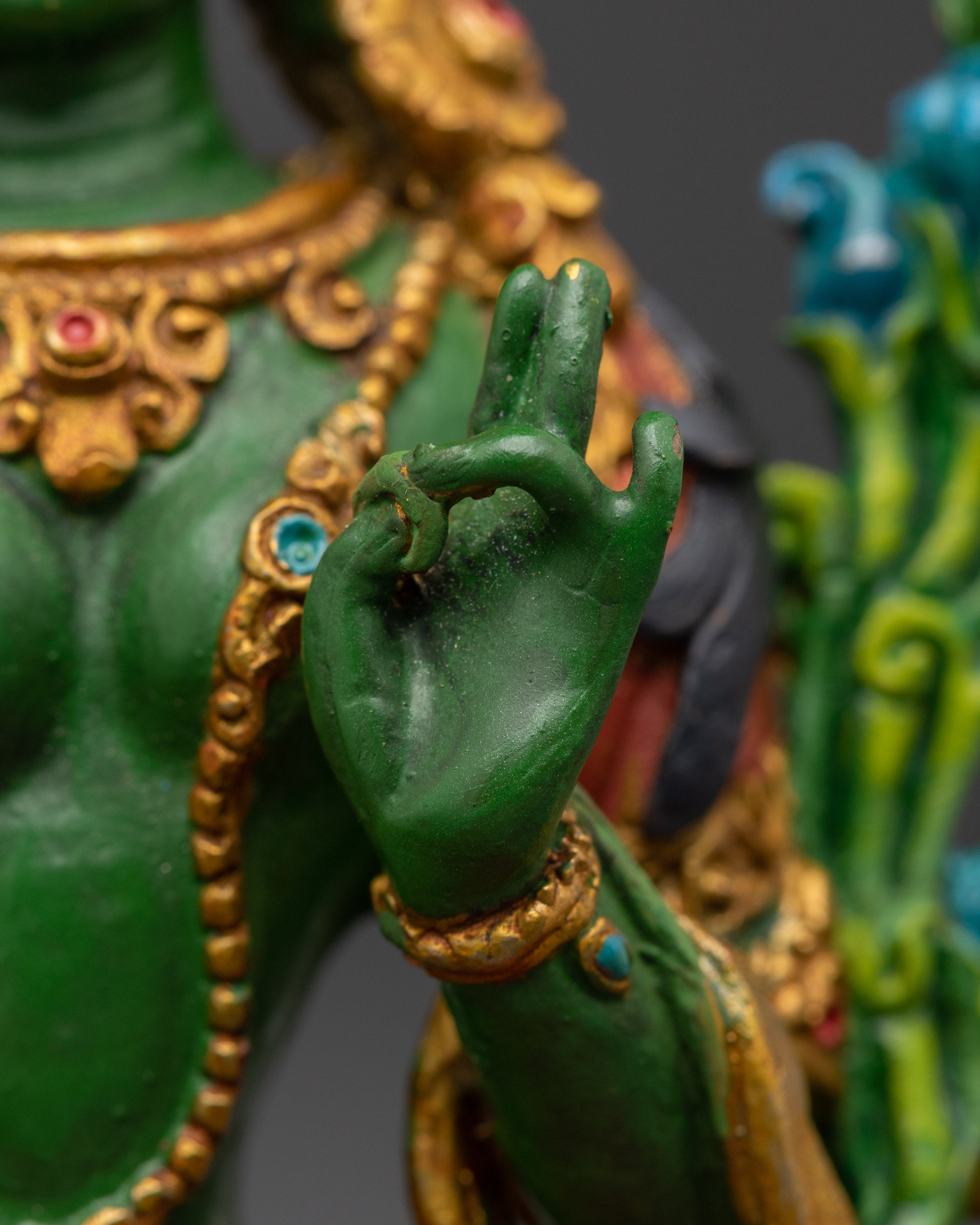 Traditional Green Tara Statue | Goddess of Compassion