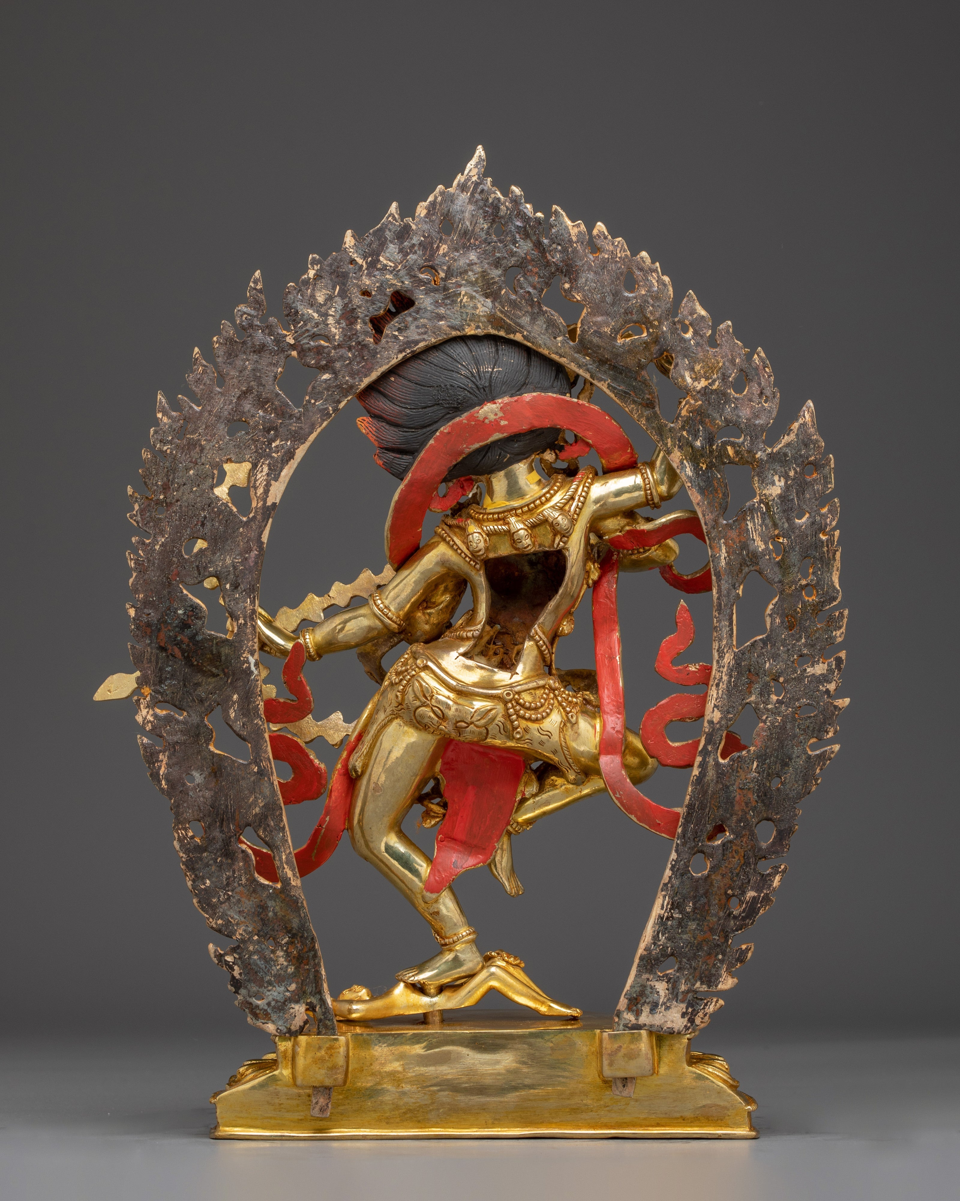Goddess of Magnetism Kurukulla Statue | Tibetan Copper Gold Plated Deity