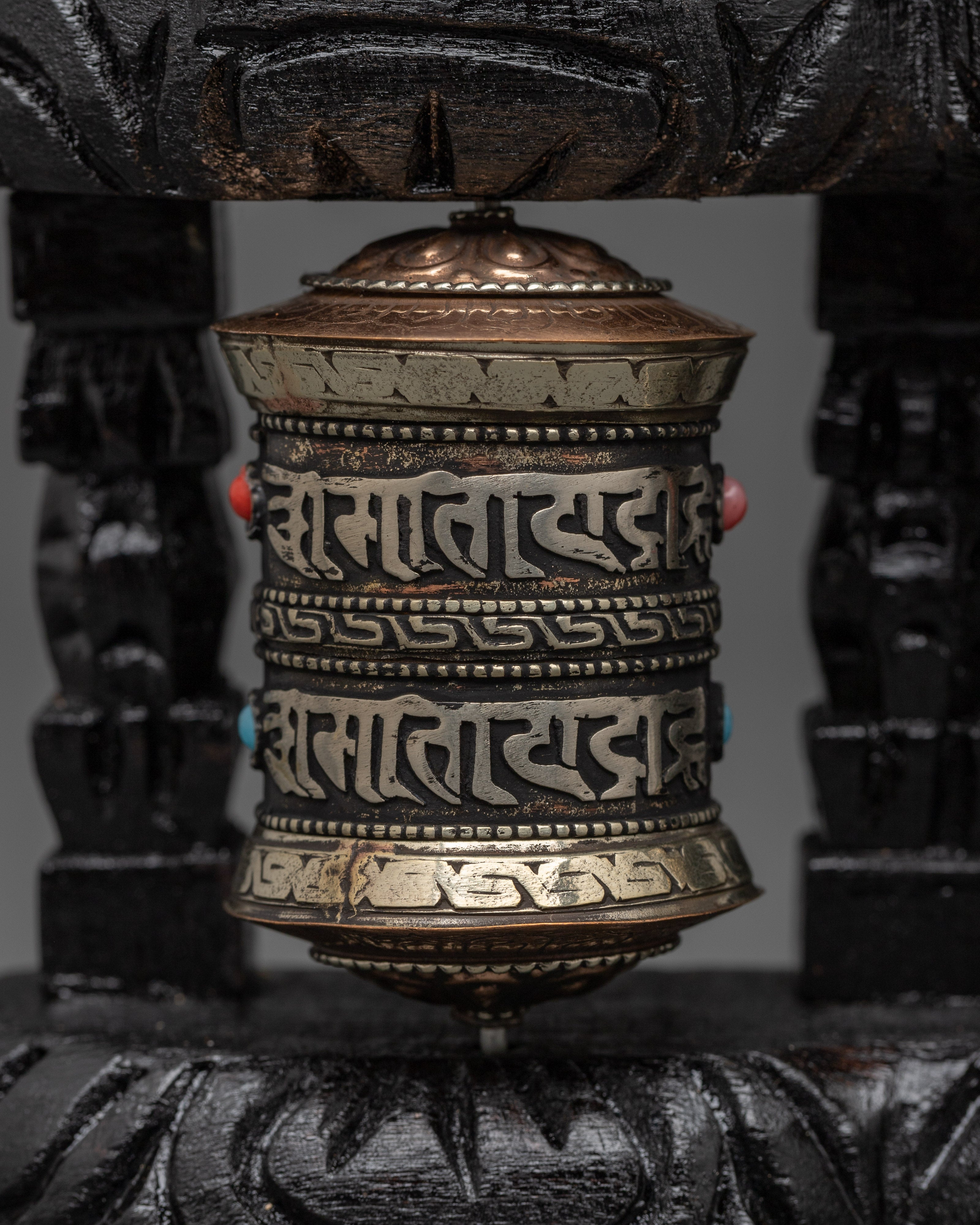 3-Piece Buddhist Prayer Wheel | Traditional Tibetan Mantra Spinners