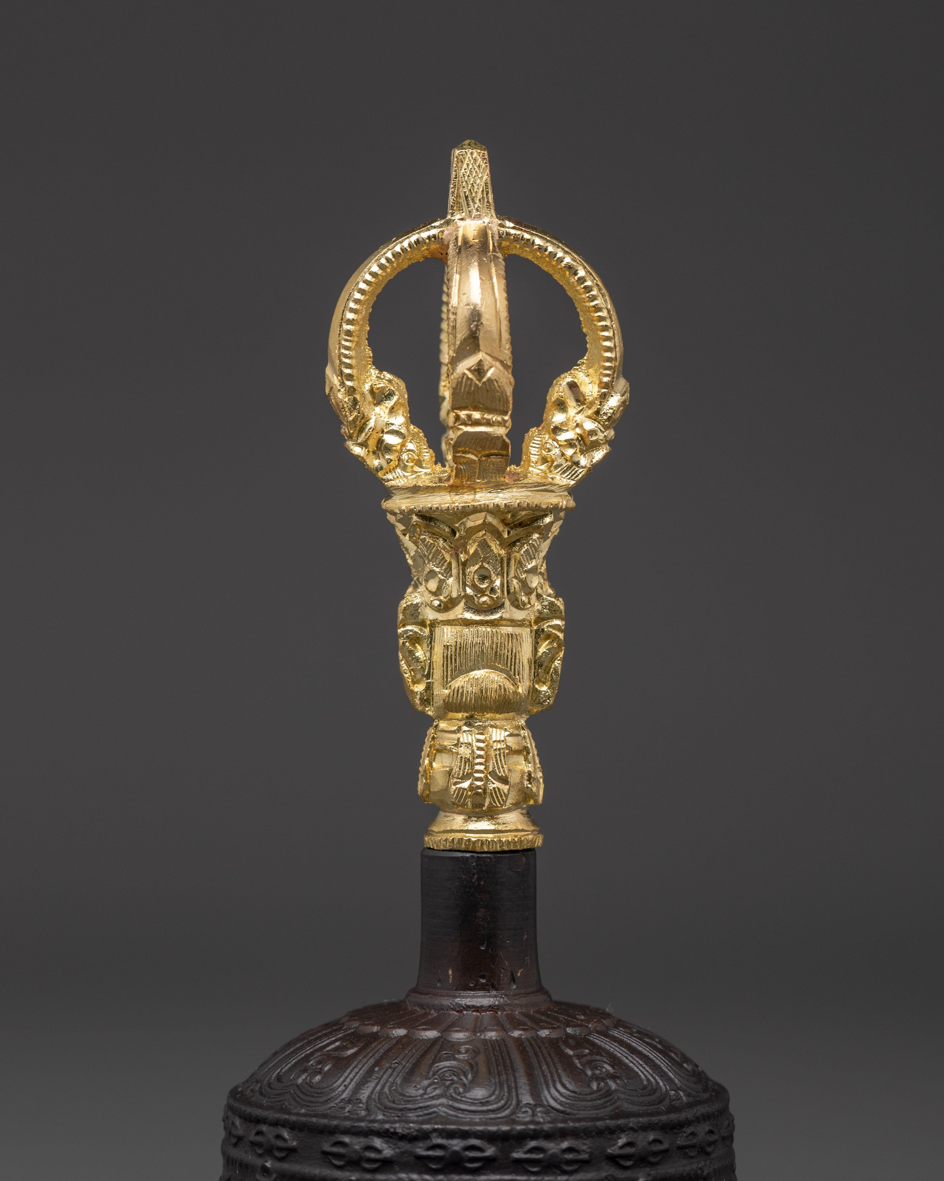 Traditional Himalayan Bell and Vajra Set | Brass and Bronze Vajrayana Ritual Instrument