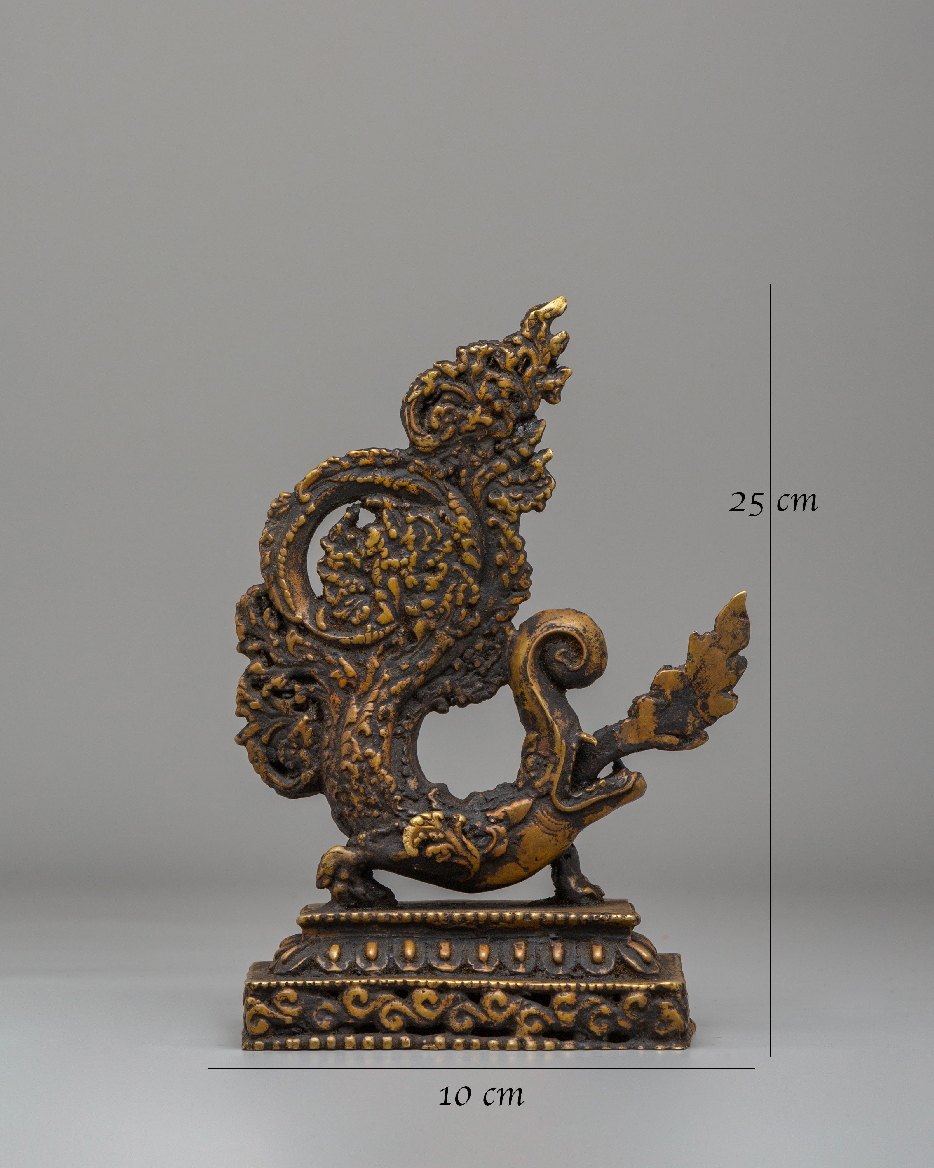 Handcrafted Dragon Decorative Set | Tibetan Ritual Dragon Figurine