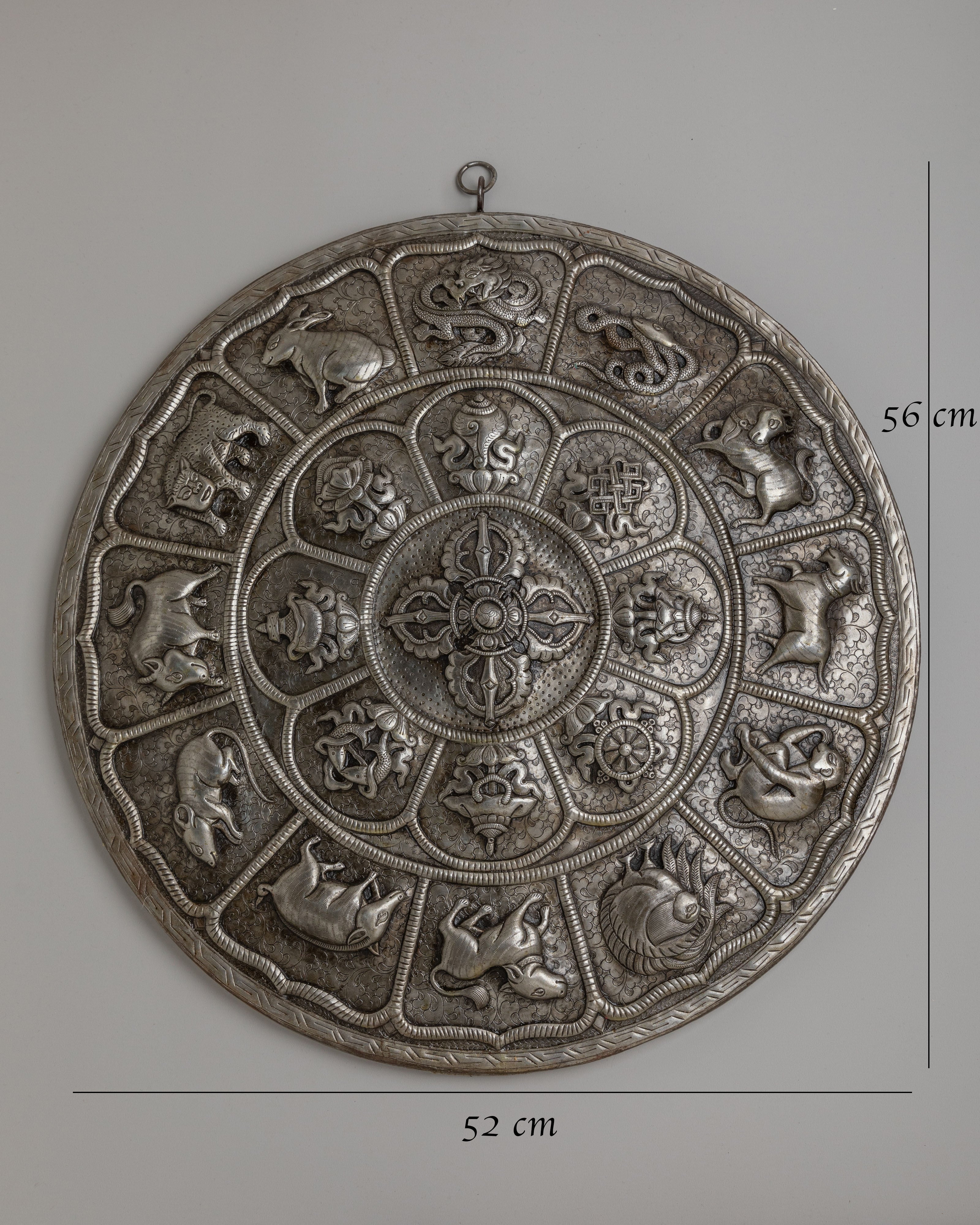 Sacred Auspicious Wall Hanging | Tibetan Artwork for Spiritual Decor