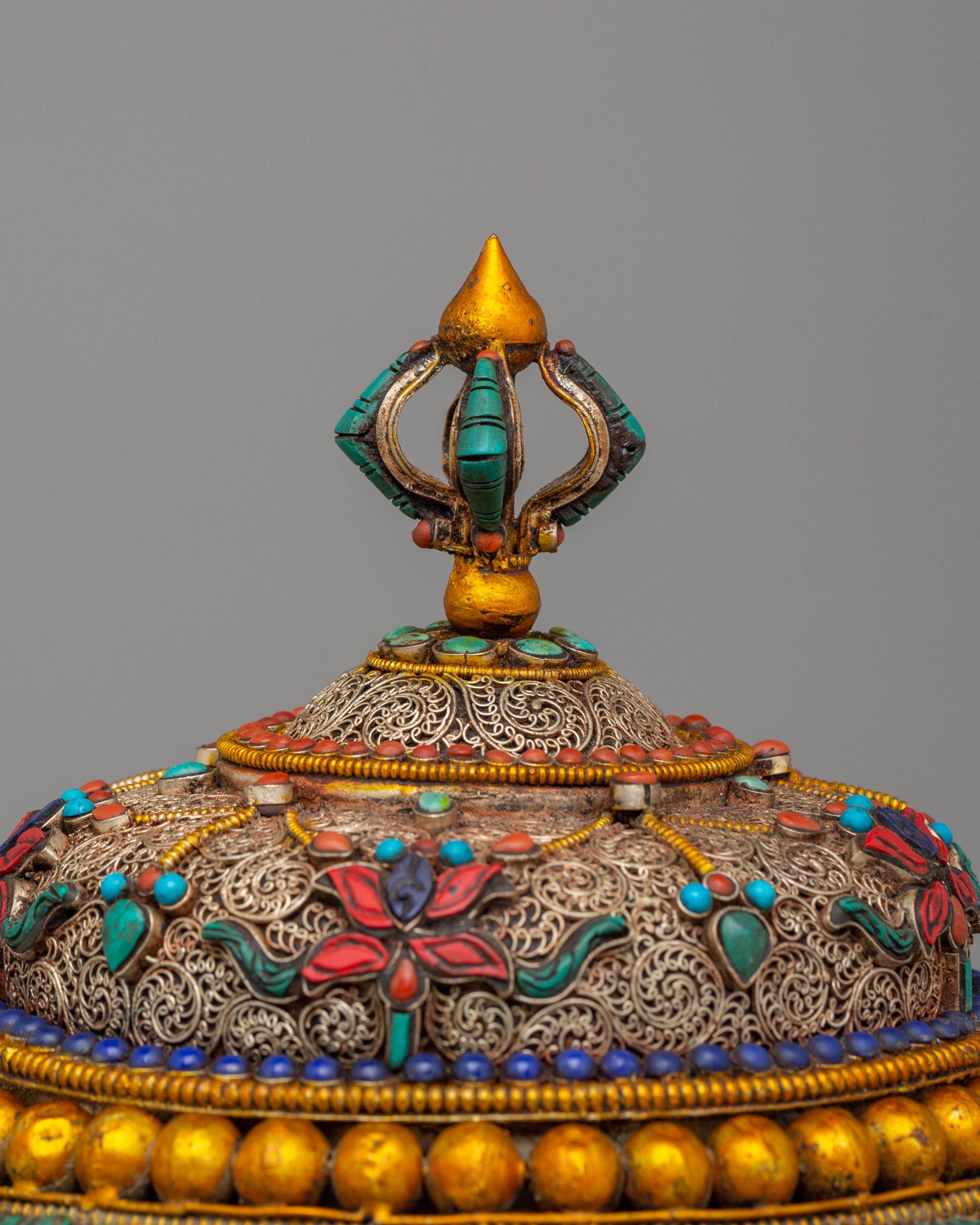 Auspicious Symbol Rice Pot | Buddhist Altar Rice Pot