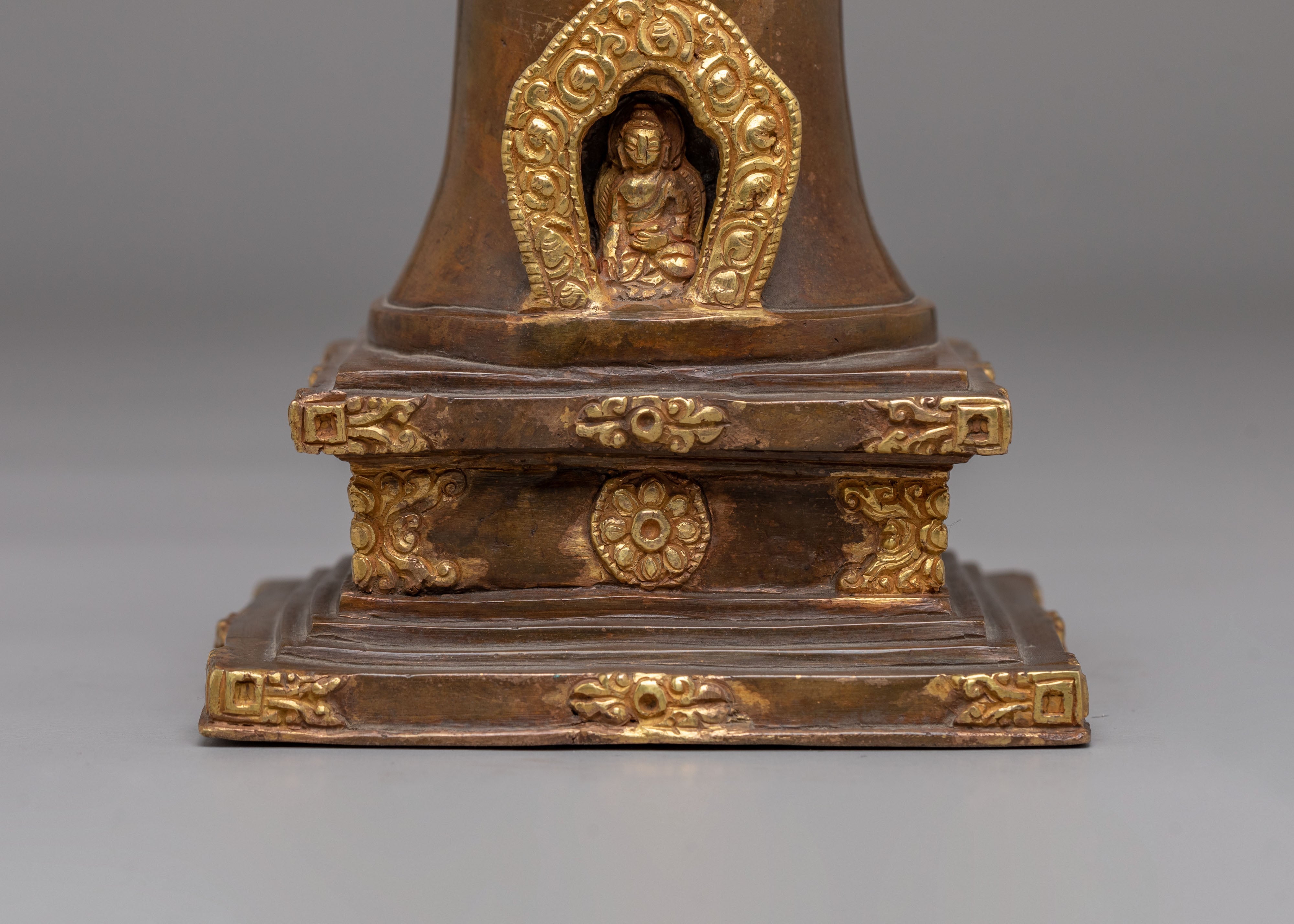 Handcrafted Sacred Parinirvana Stupa | Scared Buddhist Artwork