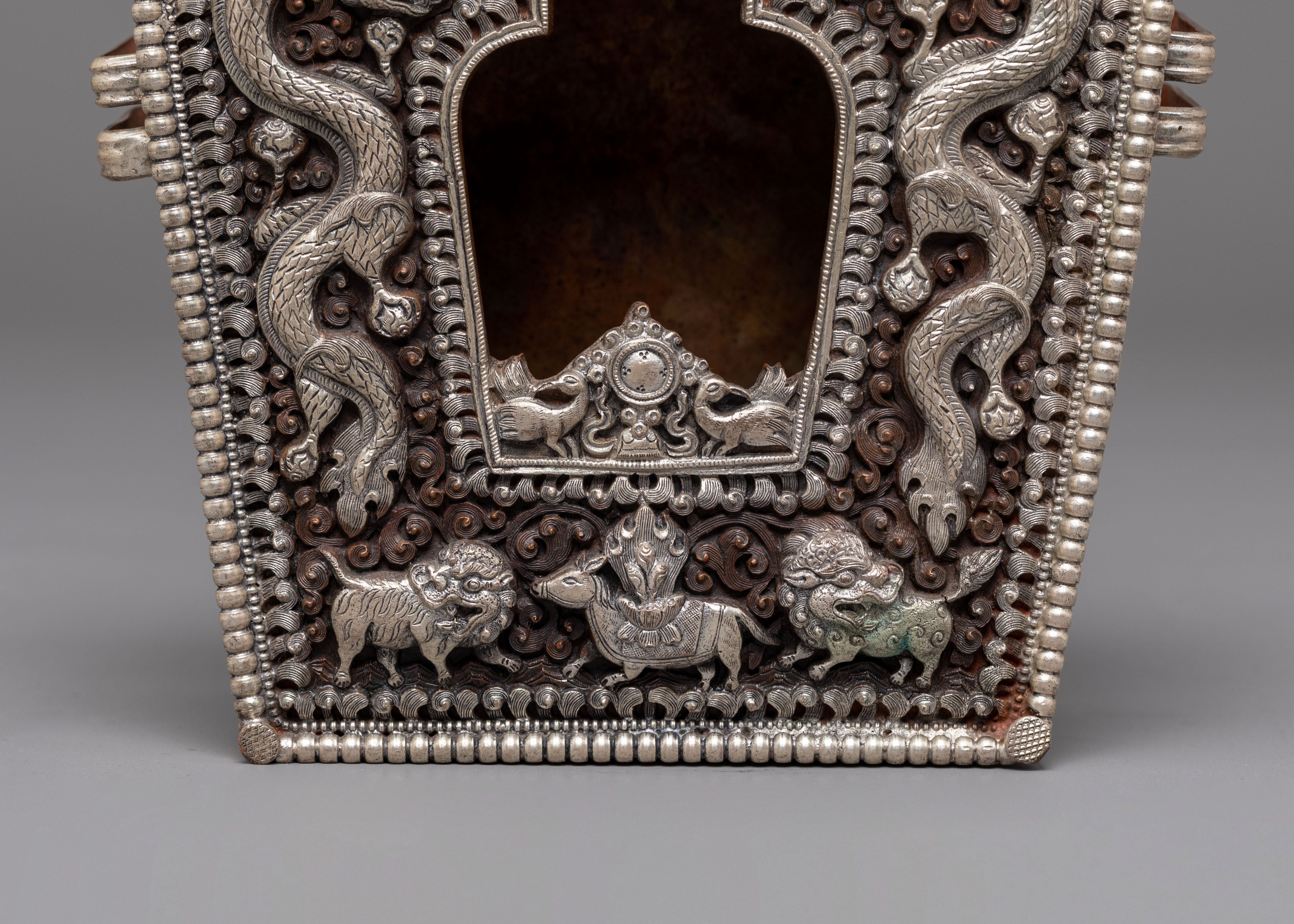 Oxidized Copper Ghau Box | Perfect for Ritual Use and Sacred Storage