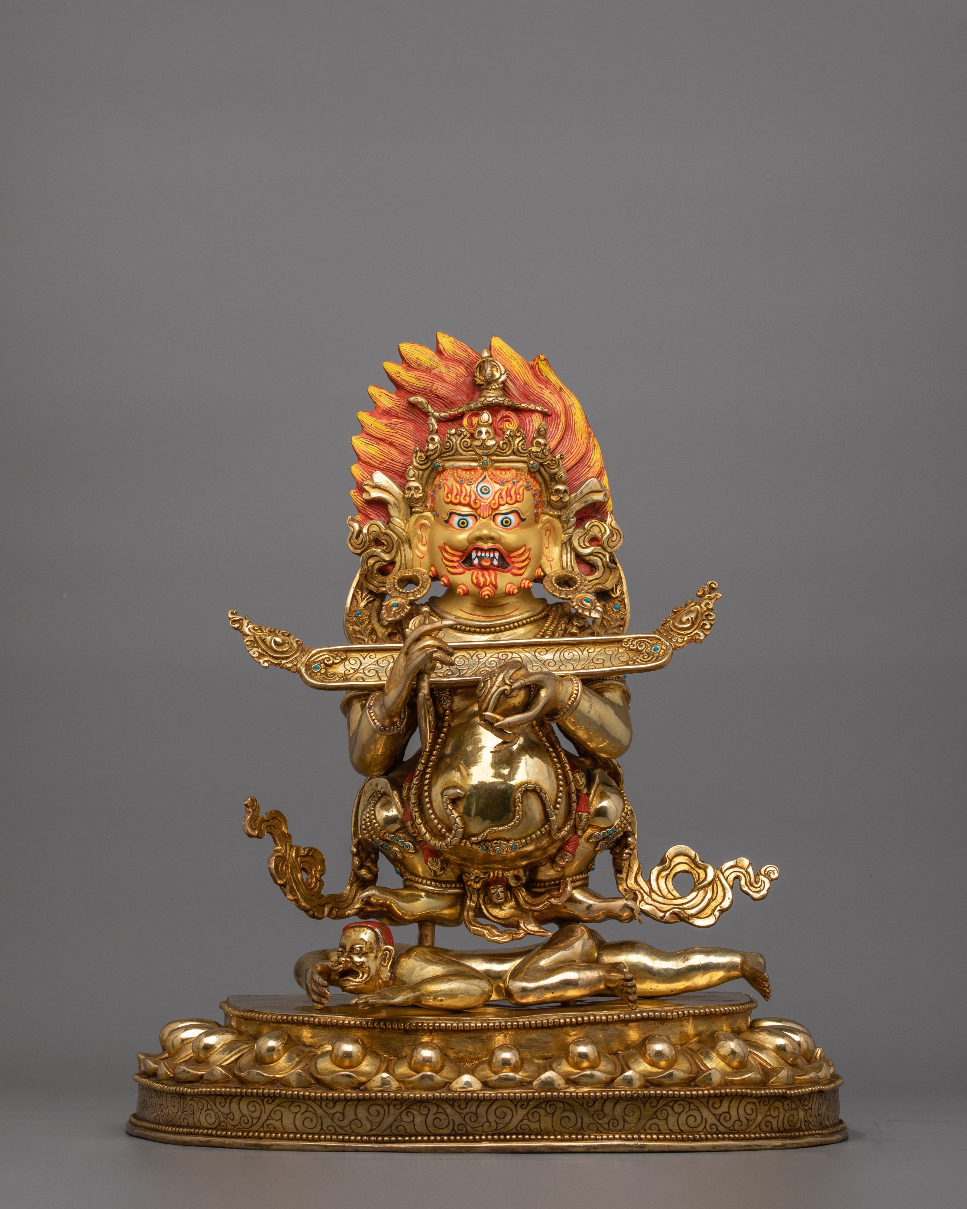 Vajrayana Sakya Mahakala Statue | Tibetan Buddhist Protector Deity
