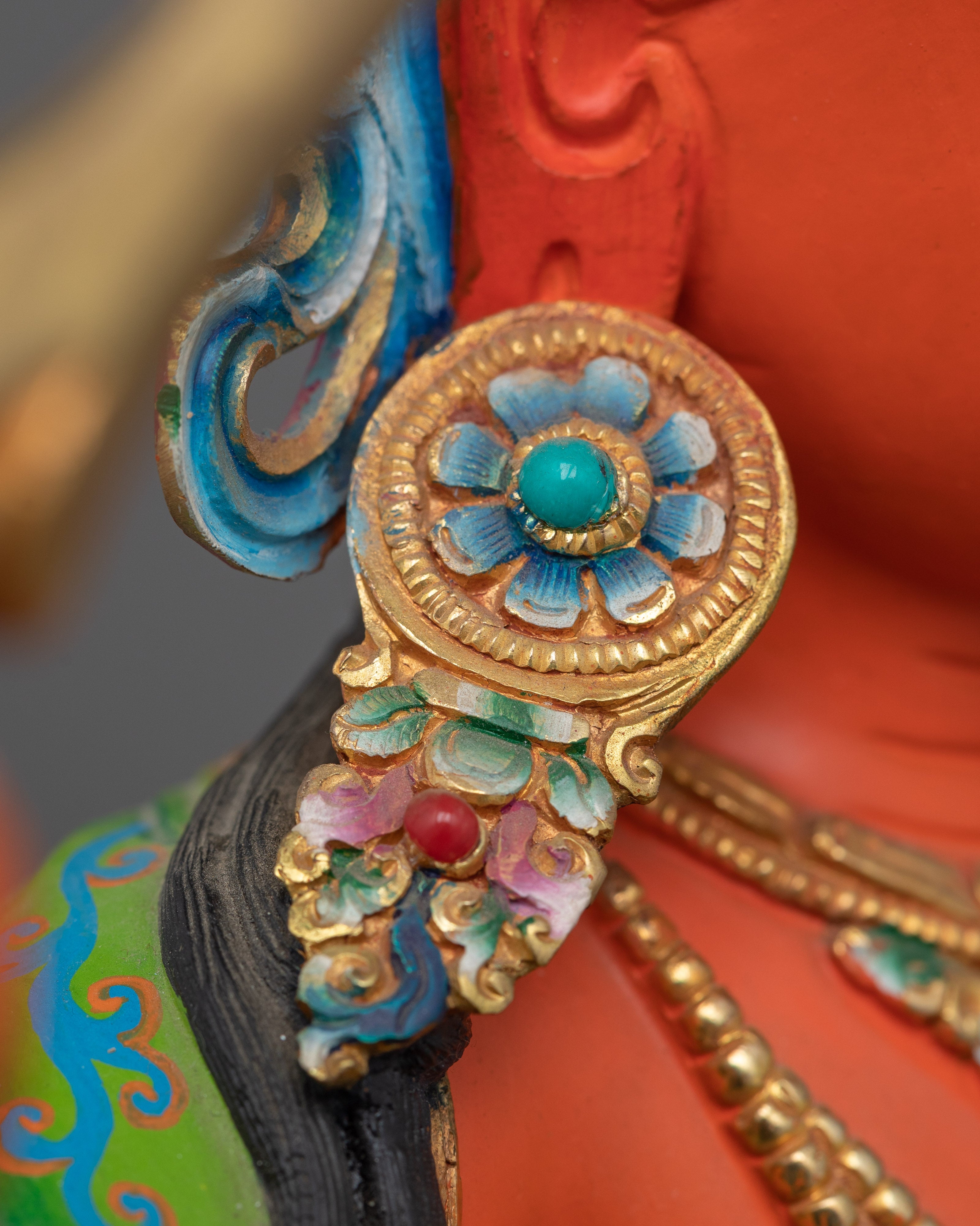 Tranquil Manjushri Holding the Flaming Sword of Wisdom | Sacred Dharma Buddha