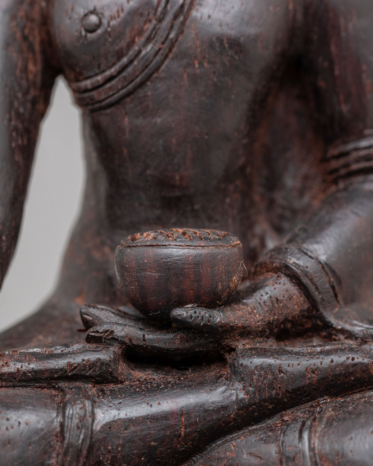 Sacred Shakyamuni Sculpture | Hand-Carved Wooden Artwork