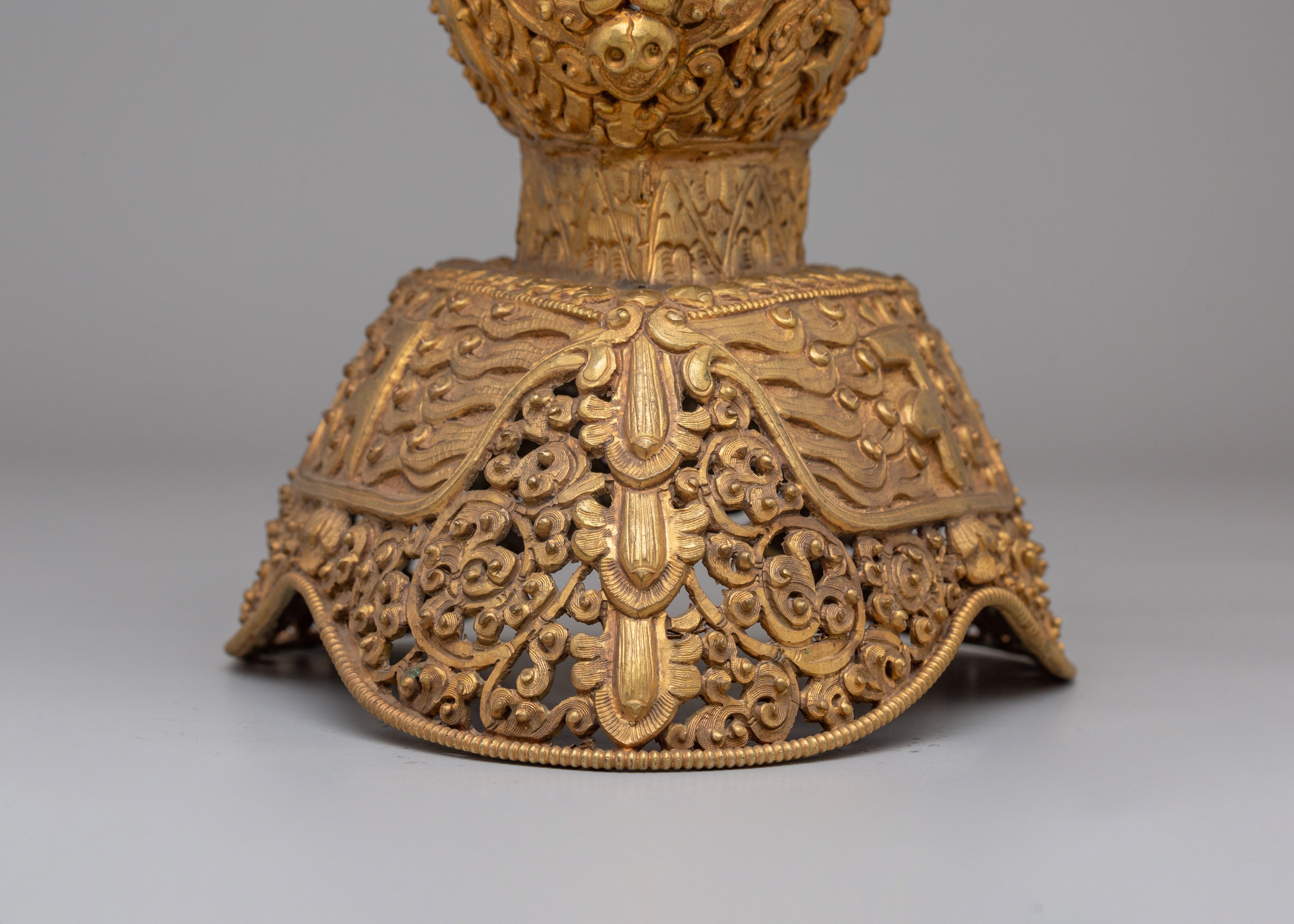 Handcrafted Buddhist Kapala | Sacred Offering Vessel