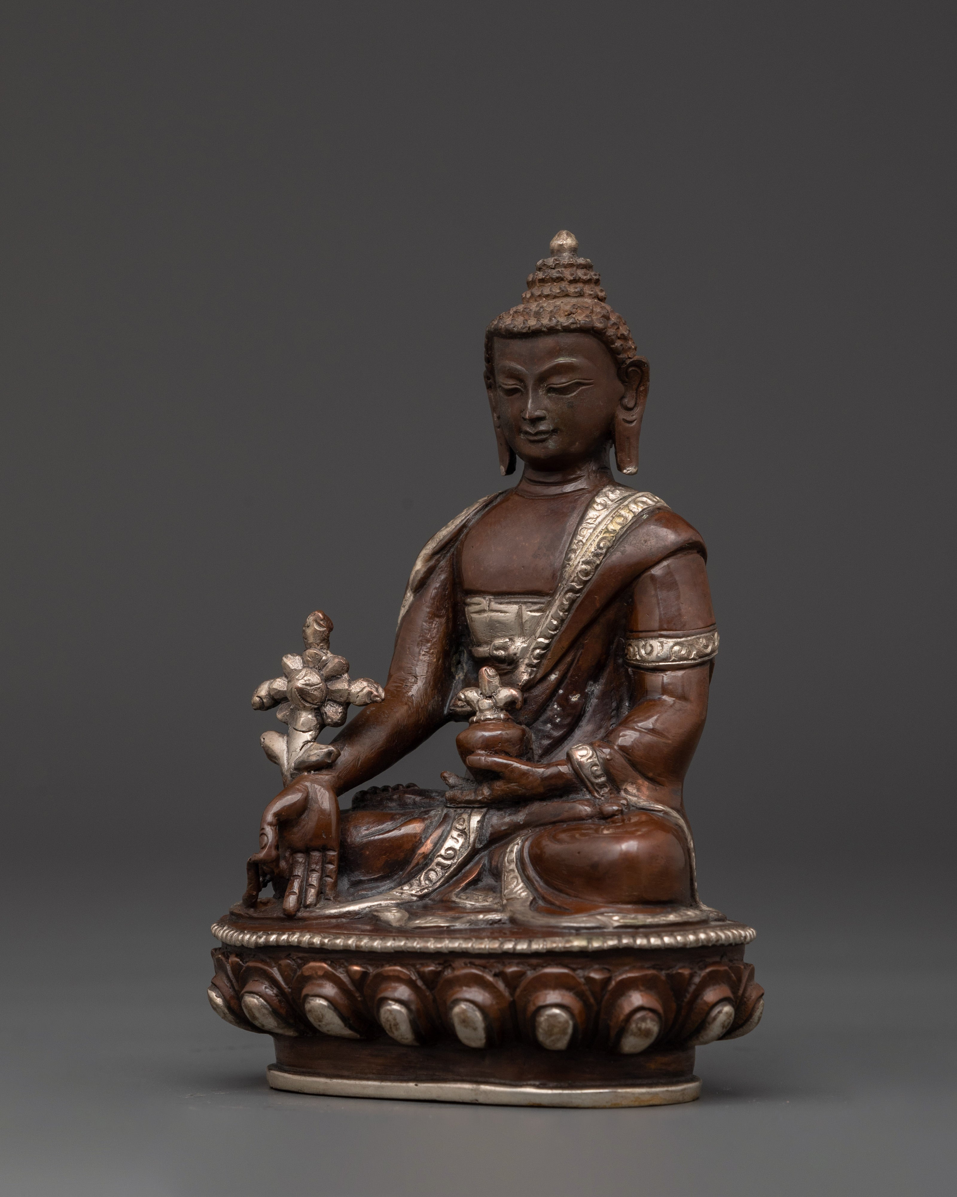 Handcrafted Healing Buddha Sculpture | Tibetan Buddhist Decor