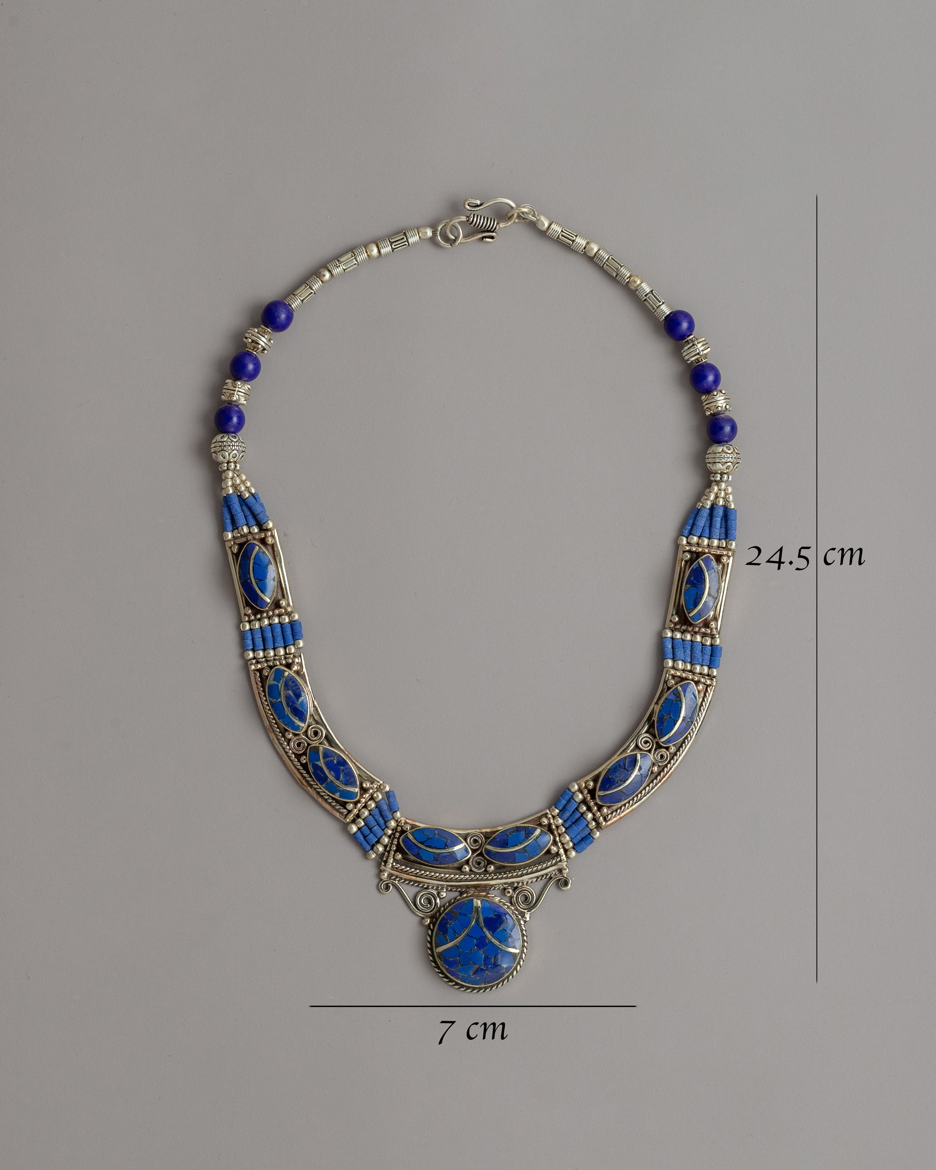 Handcrafted Lapis Lazuli Necklace | A Timeless Statement Piece