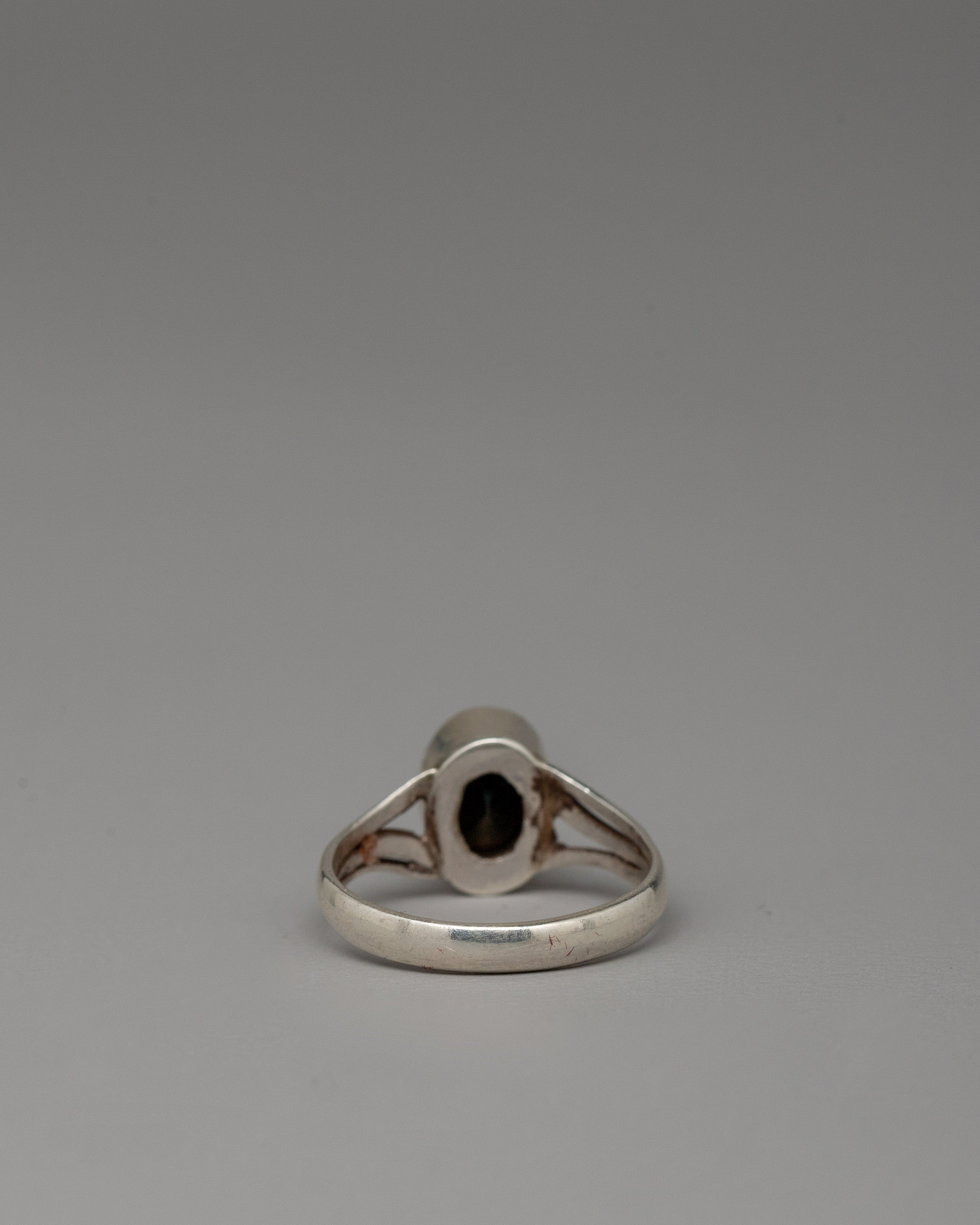 Hand-crafted Silver Ring with Artificial Stone | Perfect for Daily Wear & Special Occasions