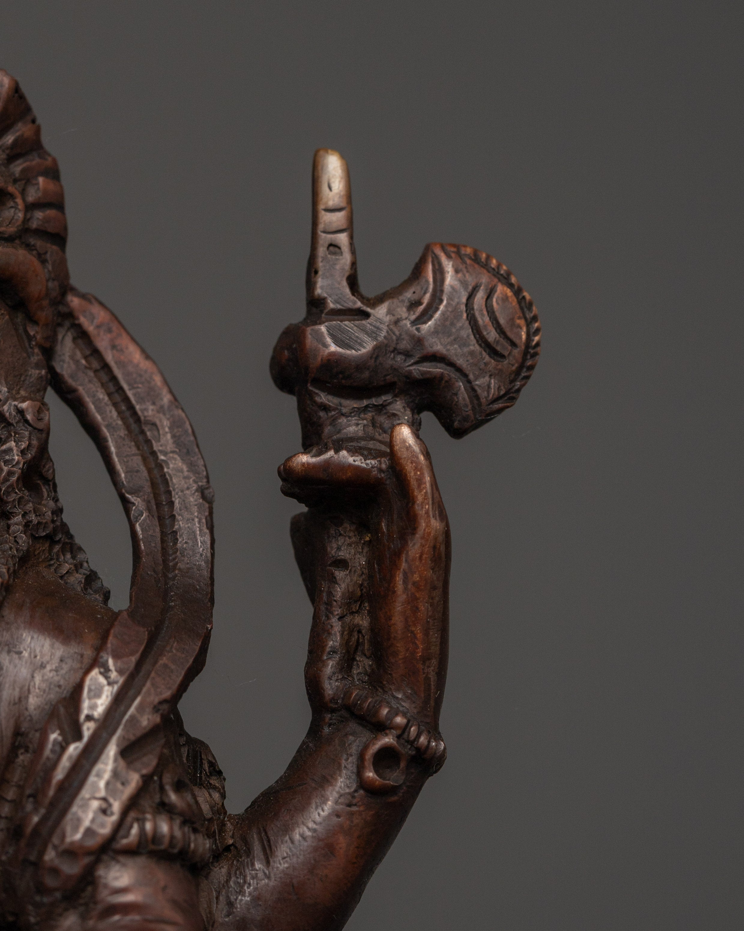 Lord Ganesh Oxidized Copper Hindu Deity Sculpture | Remover of Obstacles, Prosperity and Wisdom Symbol