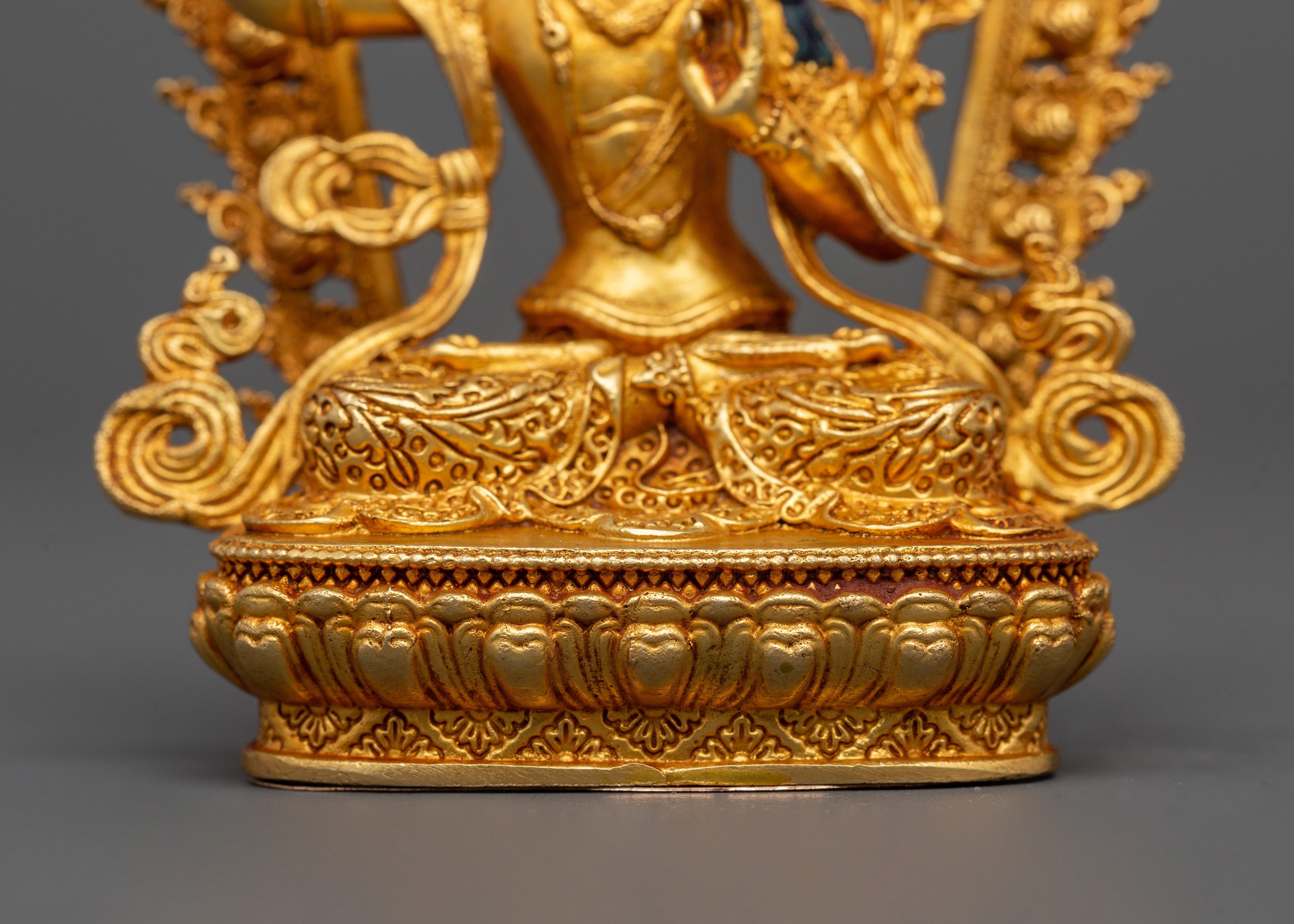 Manjushri Buddhist Wisdom Deity Statue | Ideal for Buddhist Altar and Zen Artwork