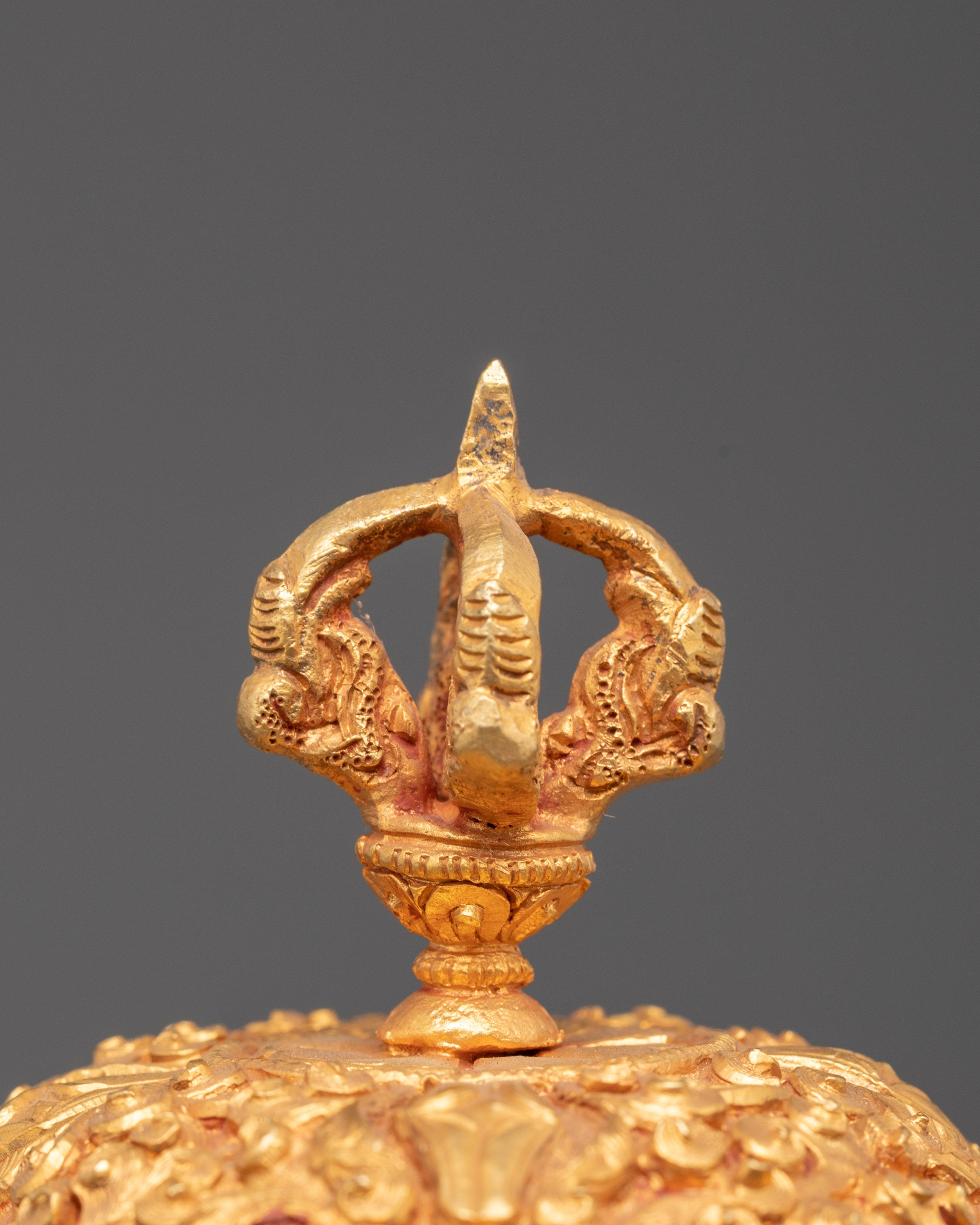Handmade Gold Plated Kapala | Tibetan Ritual Skull Cup